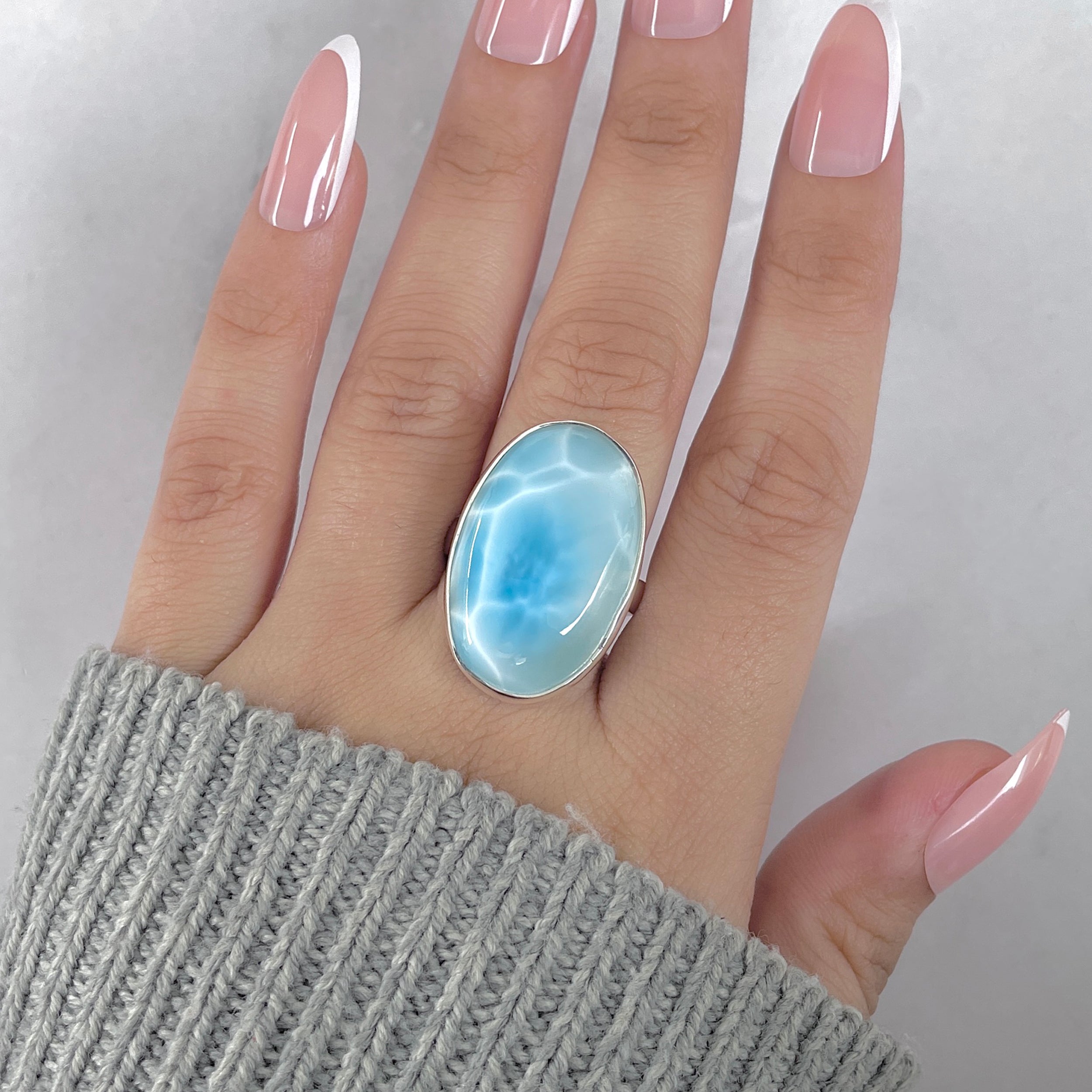 Larimar Adjustable Ring-(LAR-R-1932.)