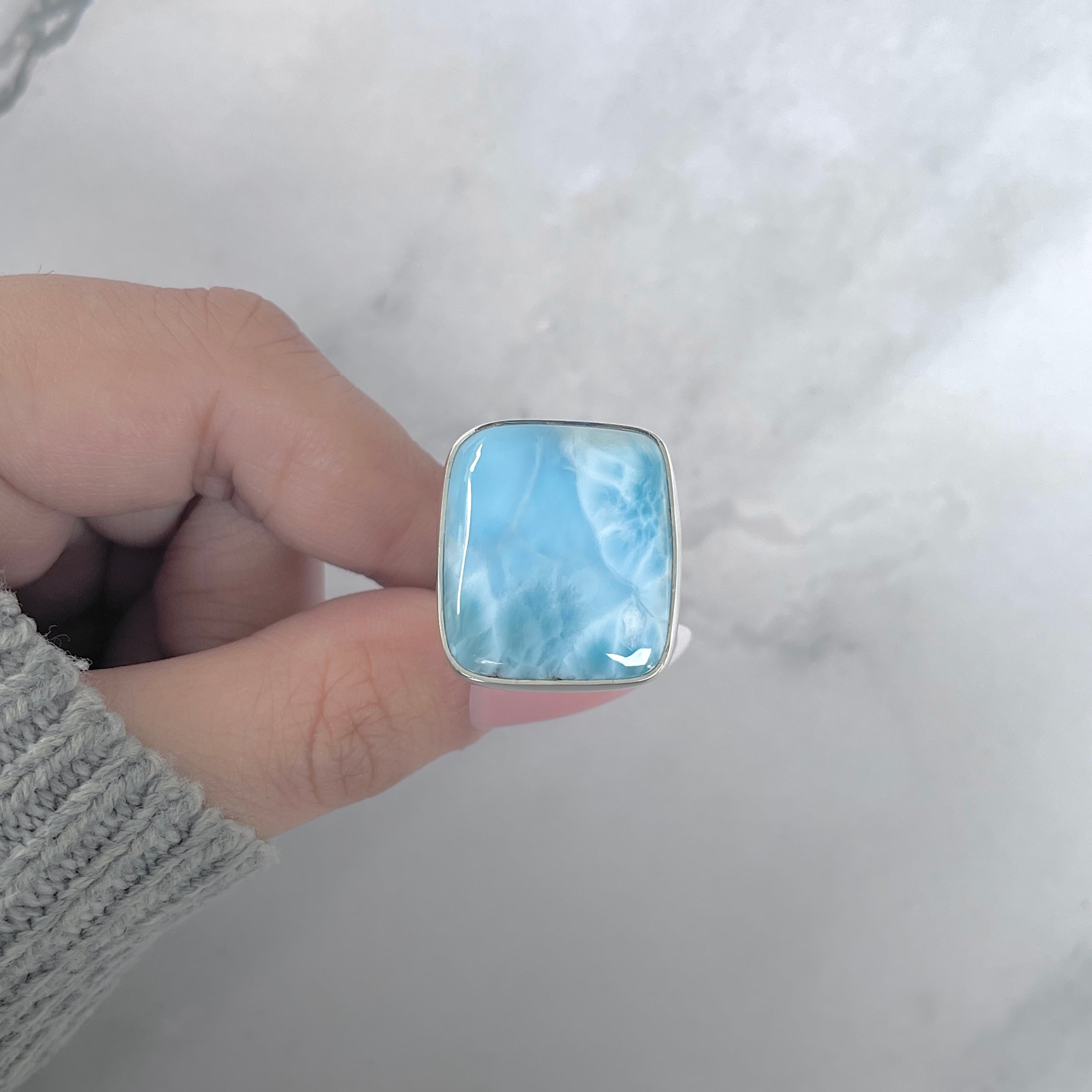 Larimar Adjustable Ring-(LAR-R-1933.)