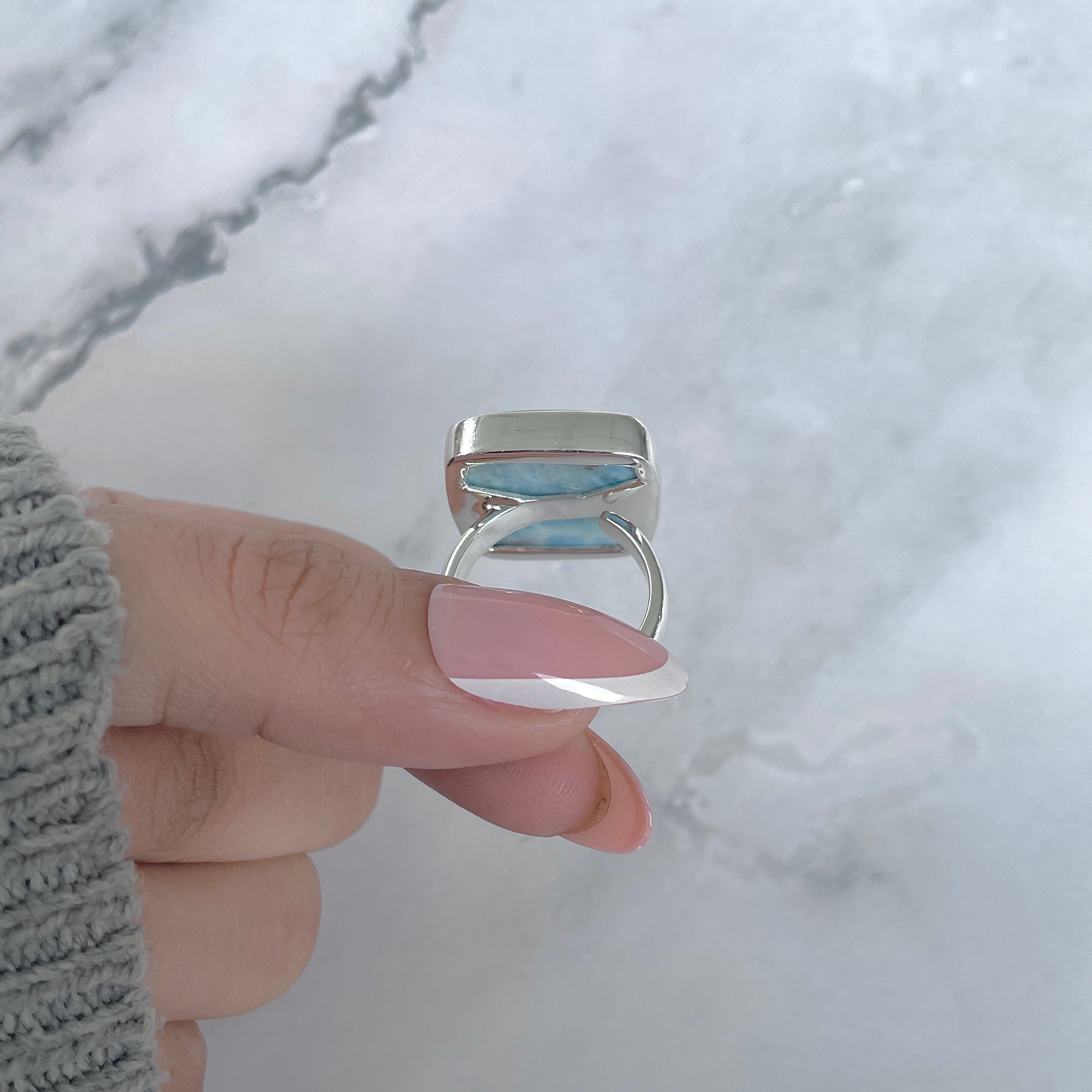 Larimar Adjustable Ring-(LAR-R-1933.)