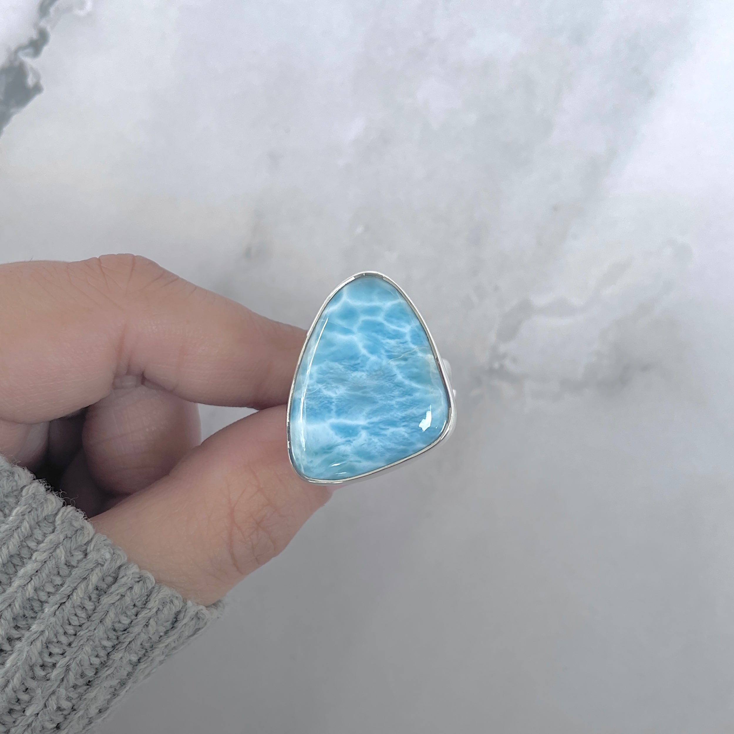 Larimar Adjustable Ring-(LAR-R-1934.)