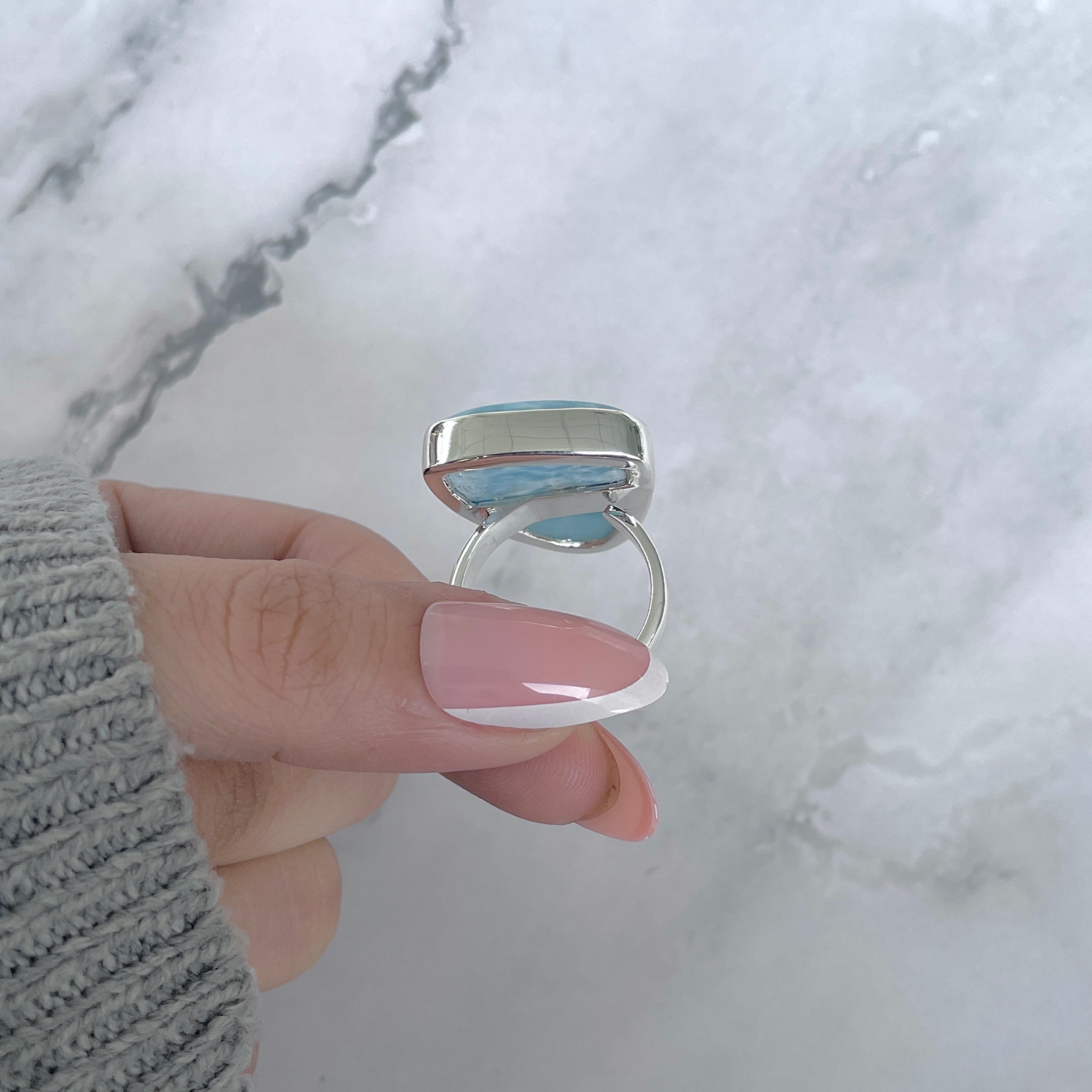 Larimar Adjustable Ring-(LAR-R-1934.)