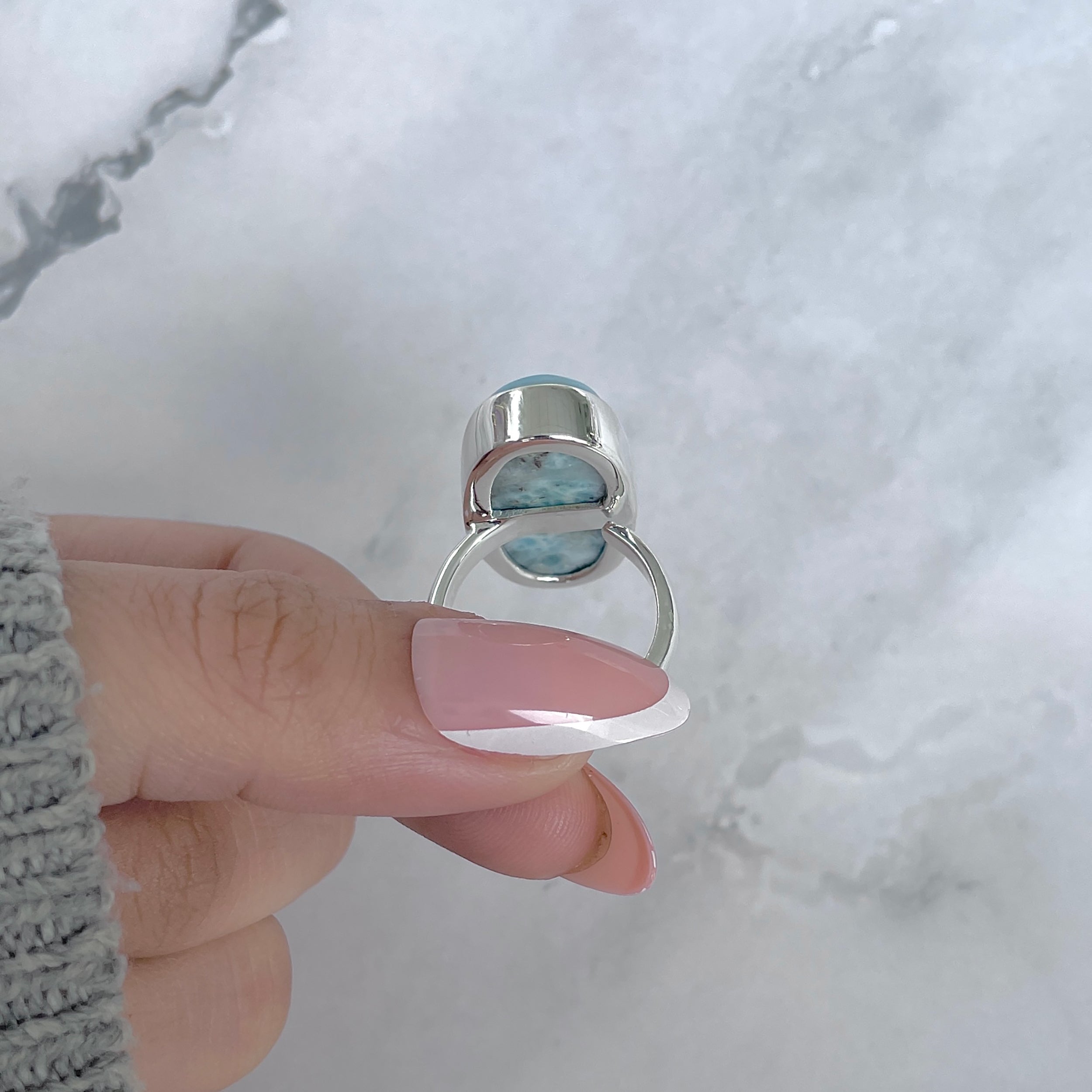 Larimar Adjustable Ring-(LAR-R-1936.)