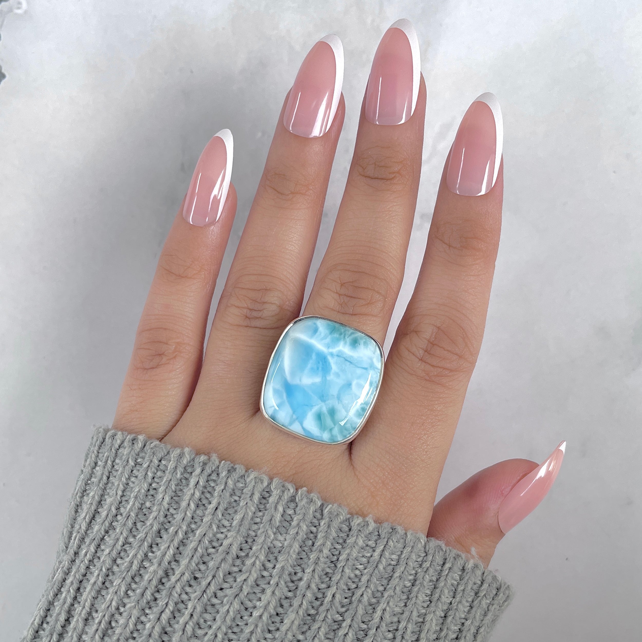 Larimar Adjustable Ring-(LAR-R-1937.)