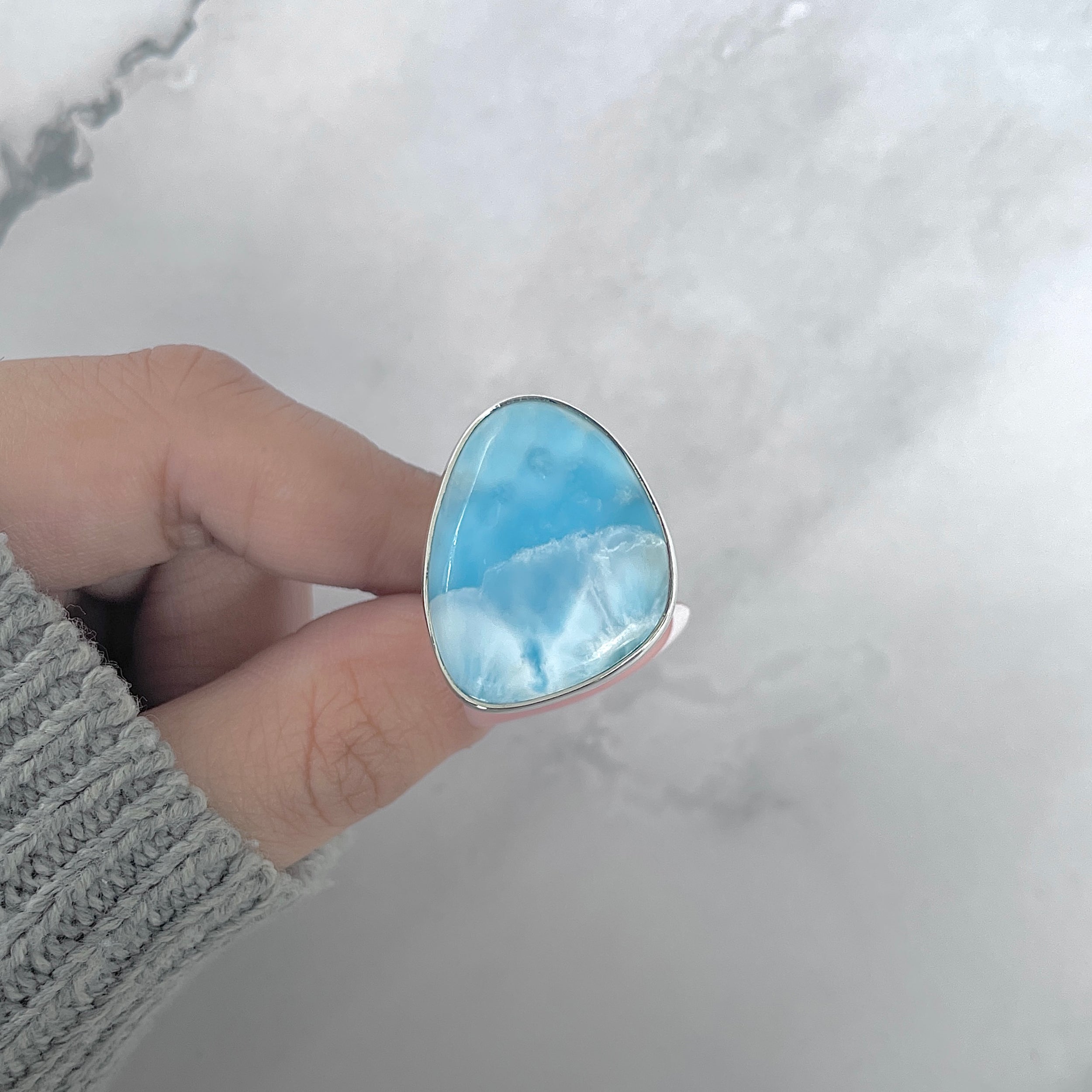 Larimar Adjustable Ring-(LAR-R-1938.)