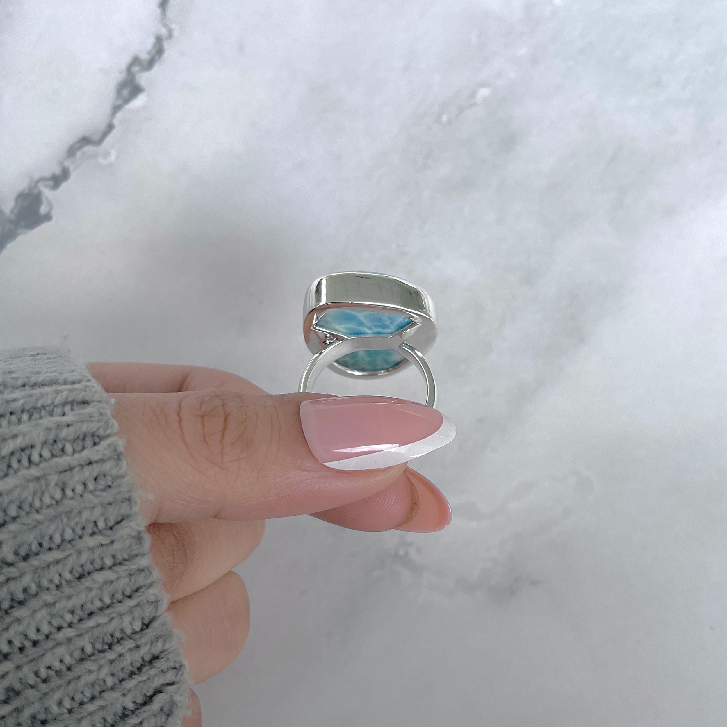 Larimar Adjustable Ring-(LAR-R-1938.)