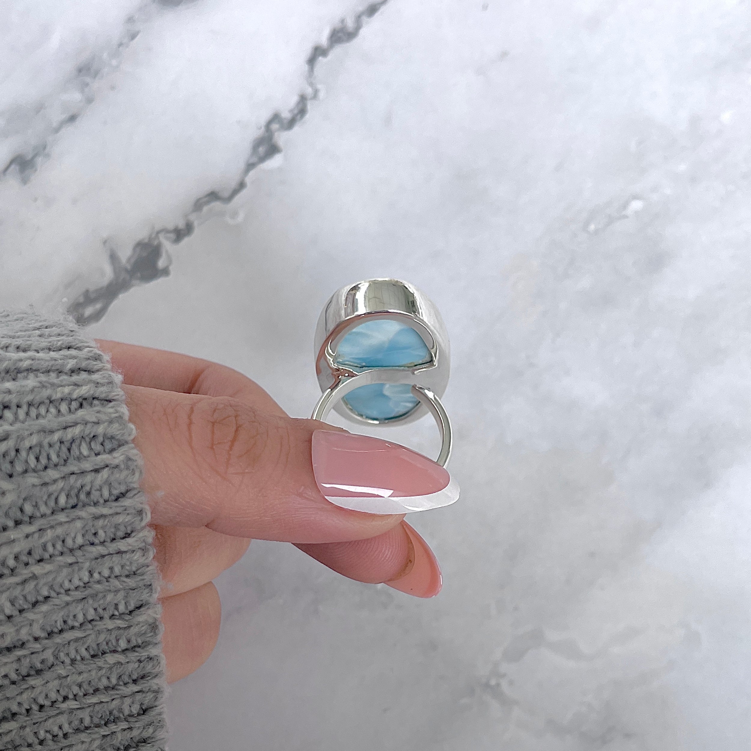 Larimar Adjustable Ring-(LAR-R-1940.)