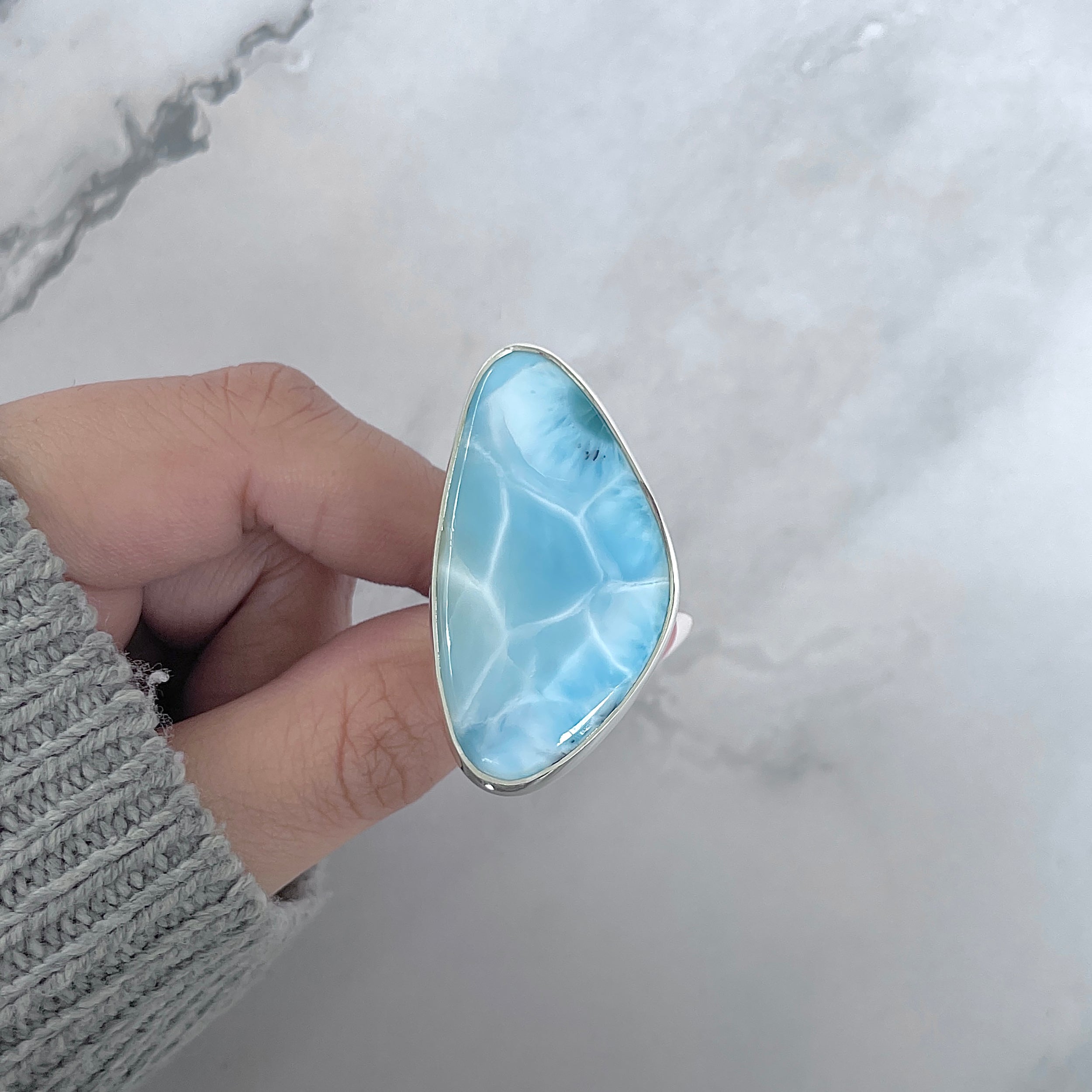 Larimar Adjustable Ring-(LAR-R-1941.)