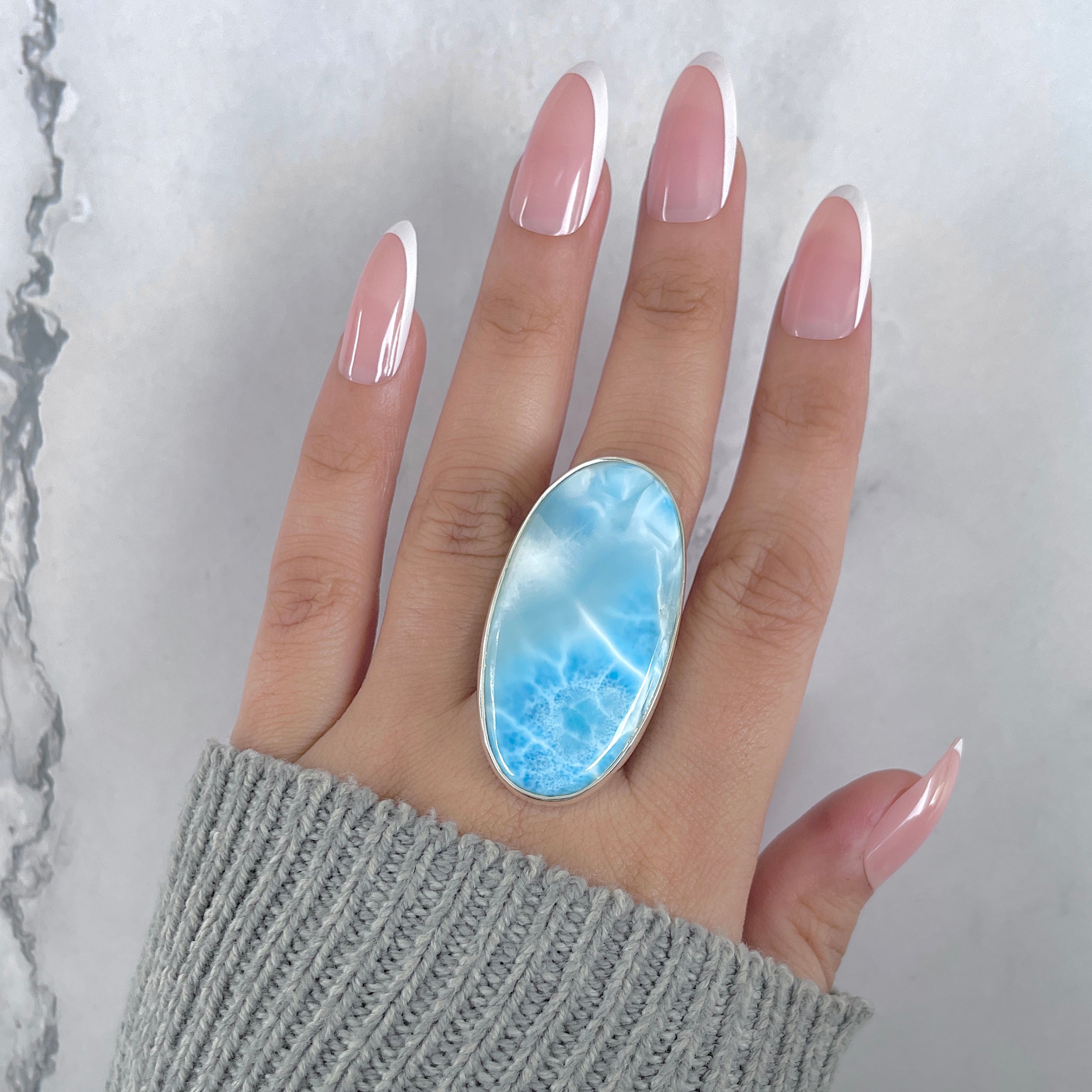 Larimar Adjustable Ring-(LAR-R-1942.)