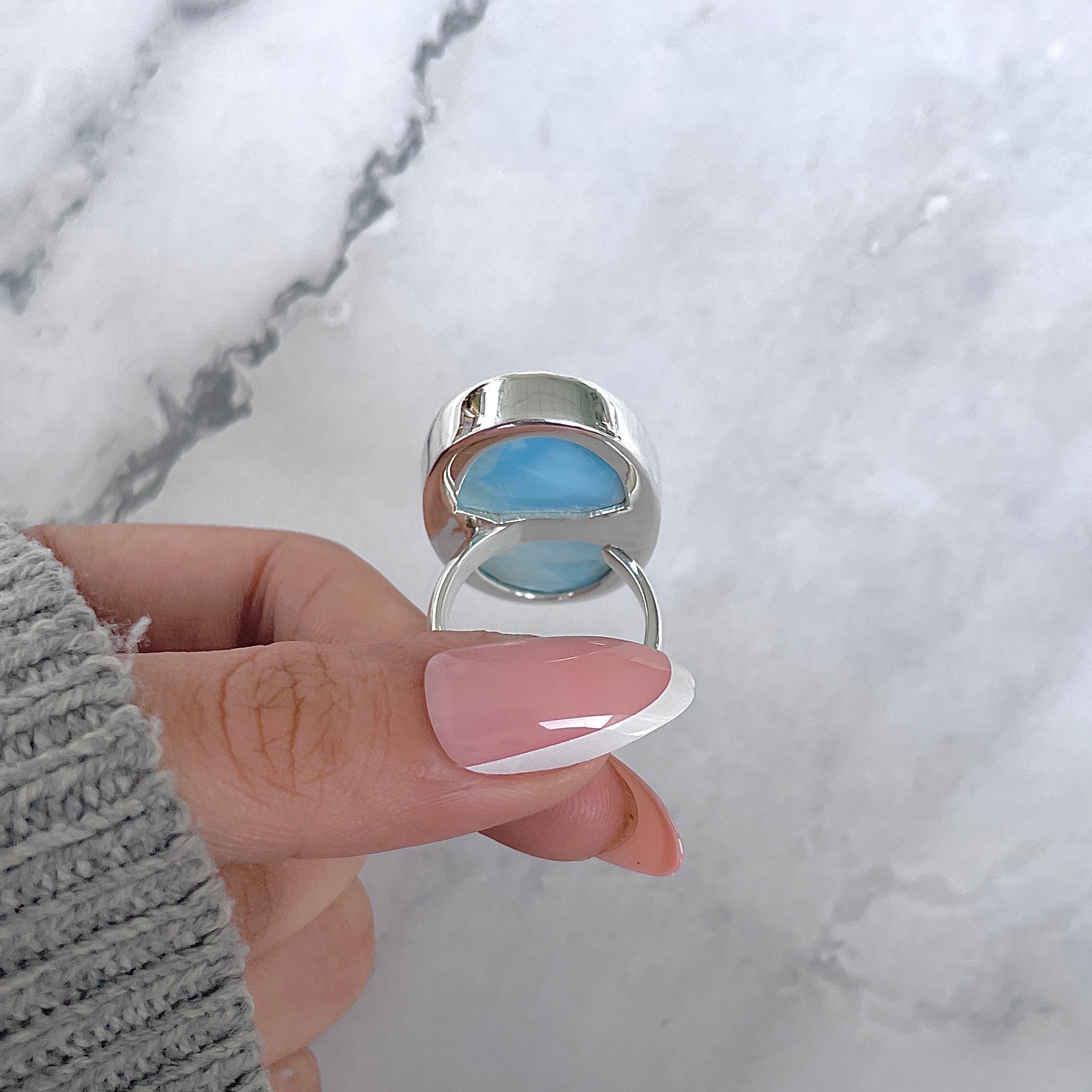 Larimar Adjustable Ring-(LAR-R-1942.)