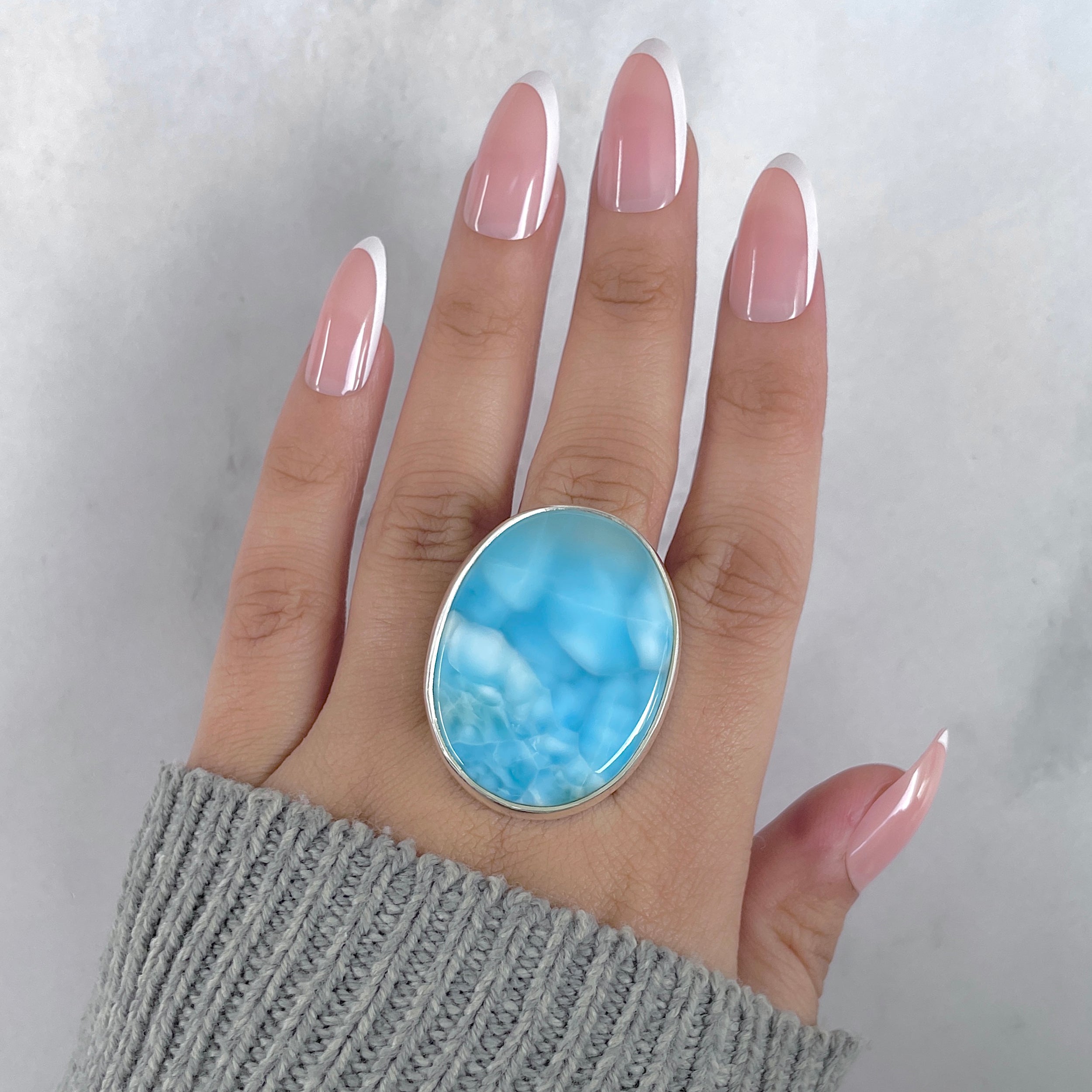 Larimar Adjustable Ring-(LAR-R-1943.)