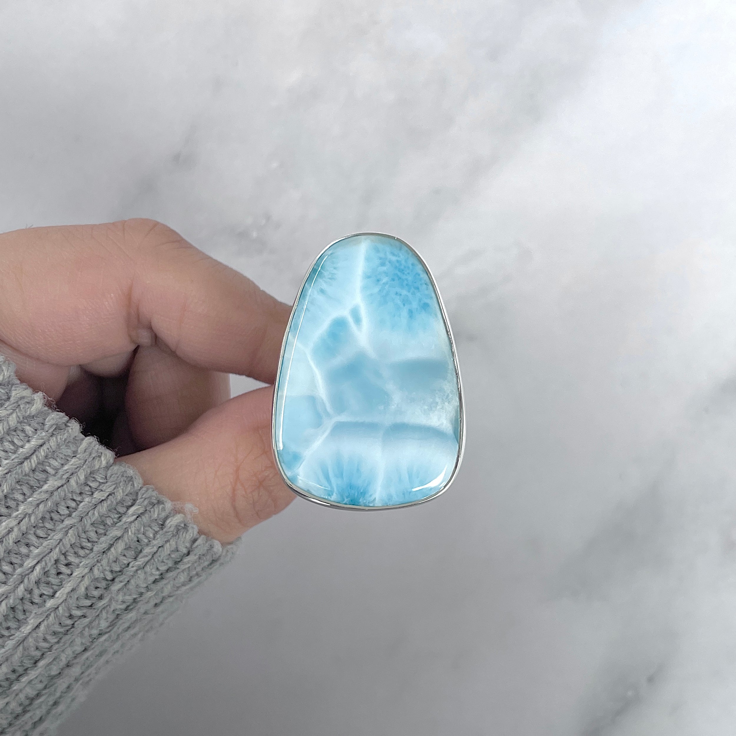 Larimar Adjustable Ring-(LAR-R-1944.)