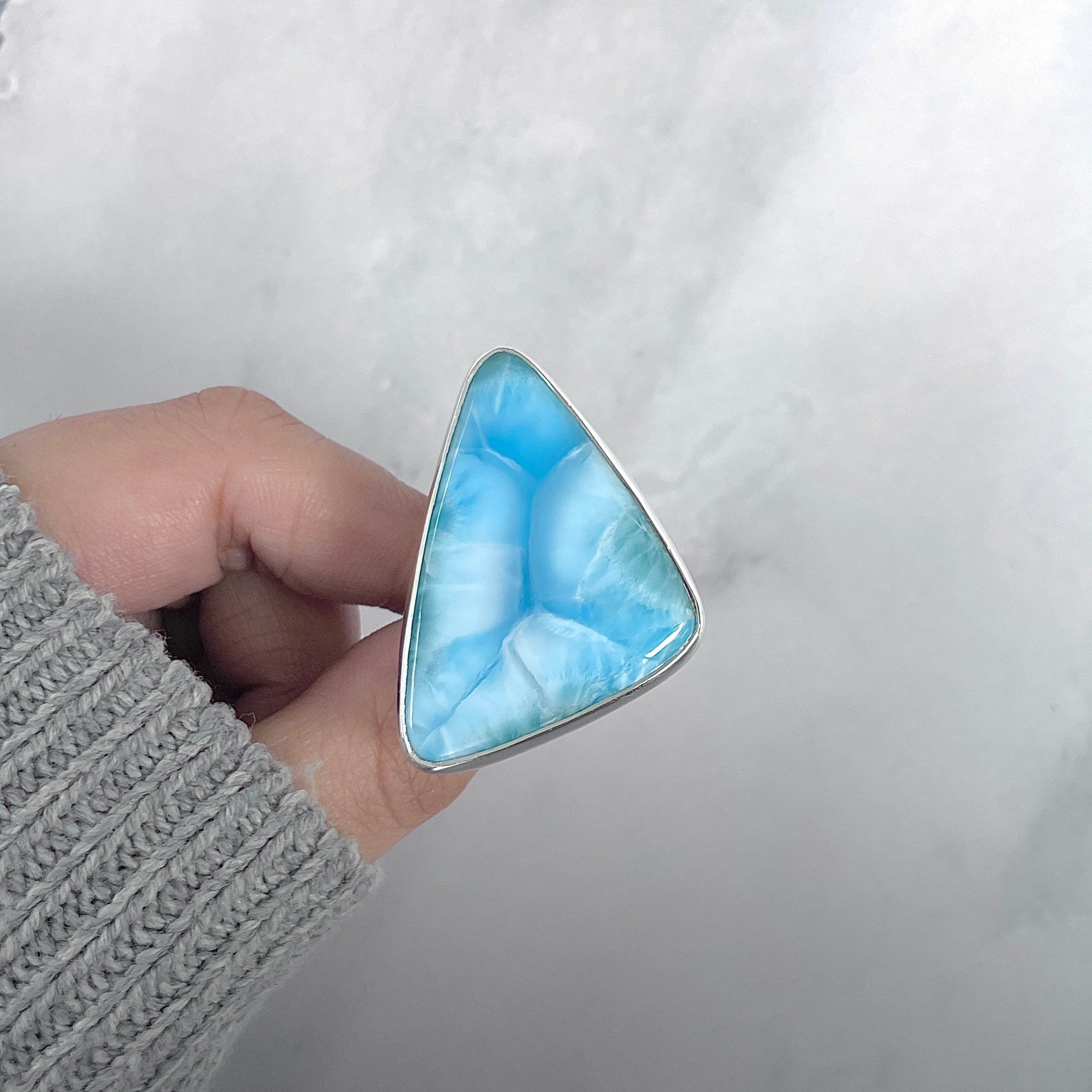 Larimar Adjustable Ring-(LAR-R-1946.)