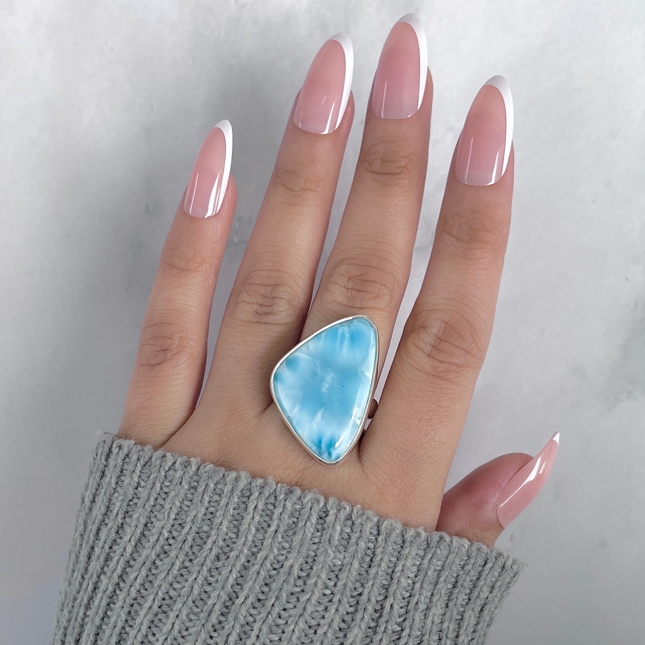 Larimar Adjustable Ring-(LAR-R-1948.)