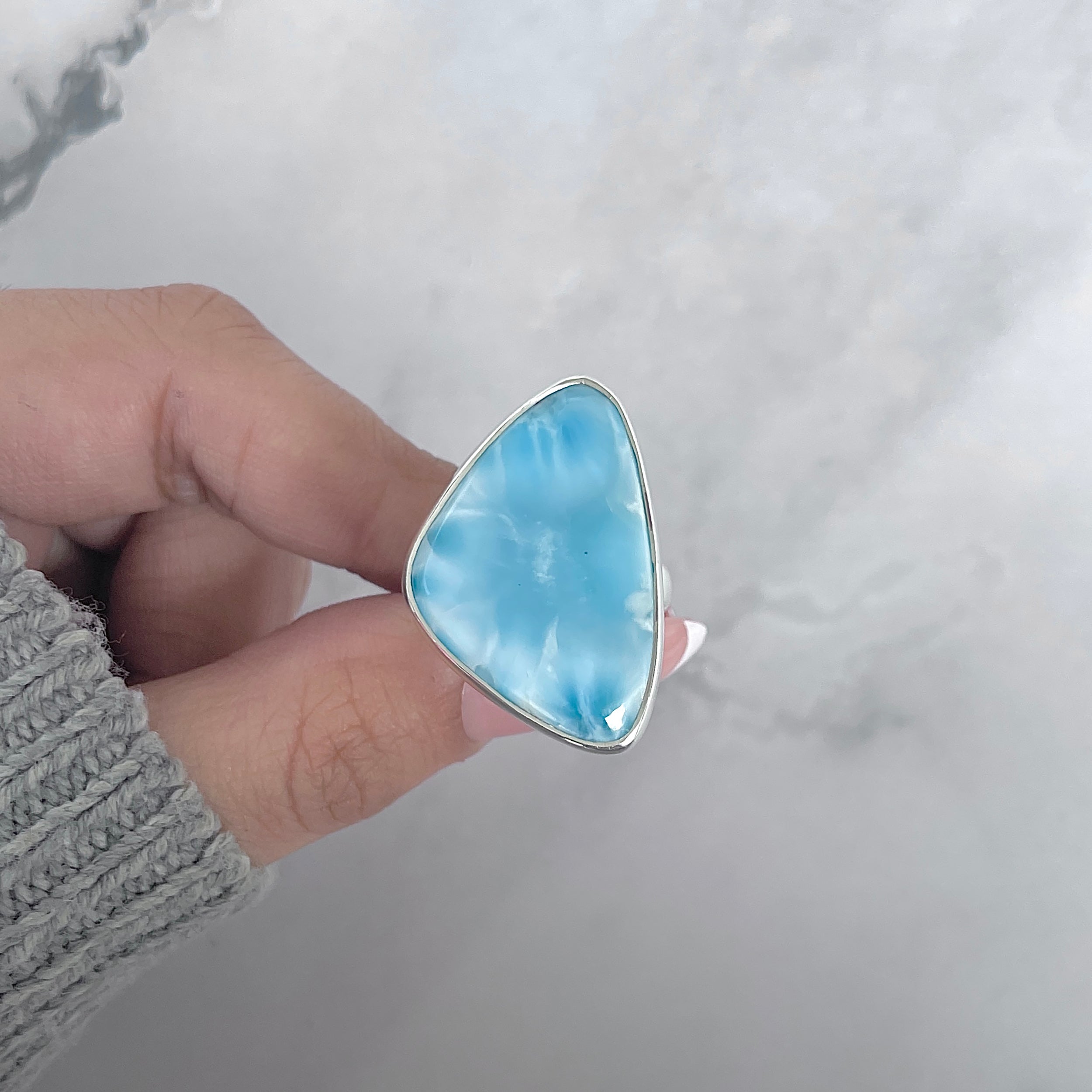 Larimar Adjustable Ring-(LAR-R-1948.)