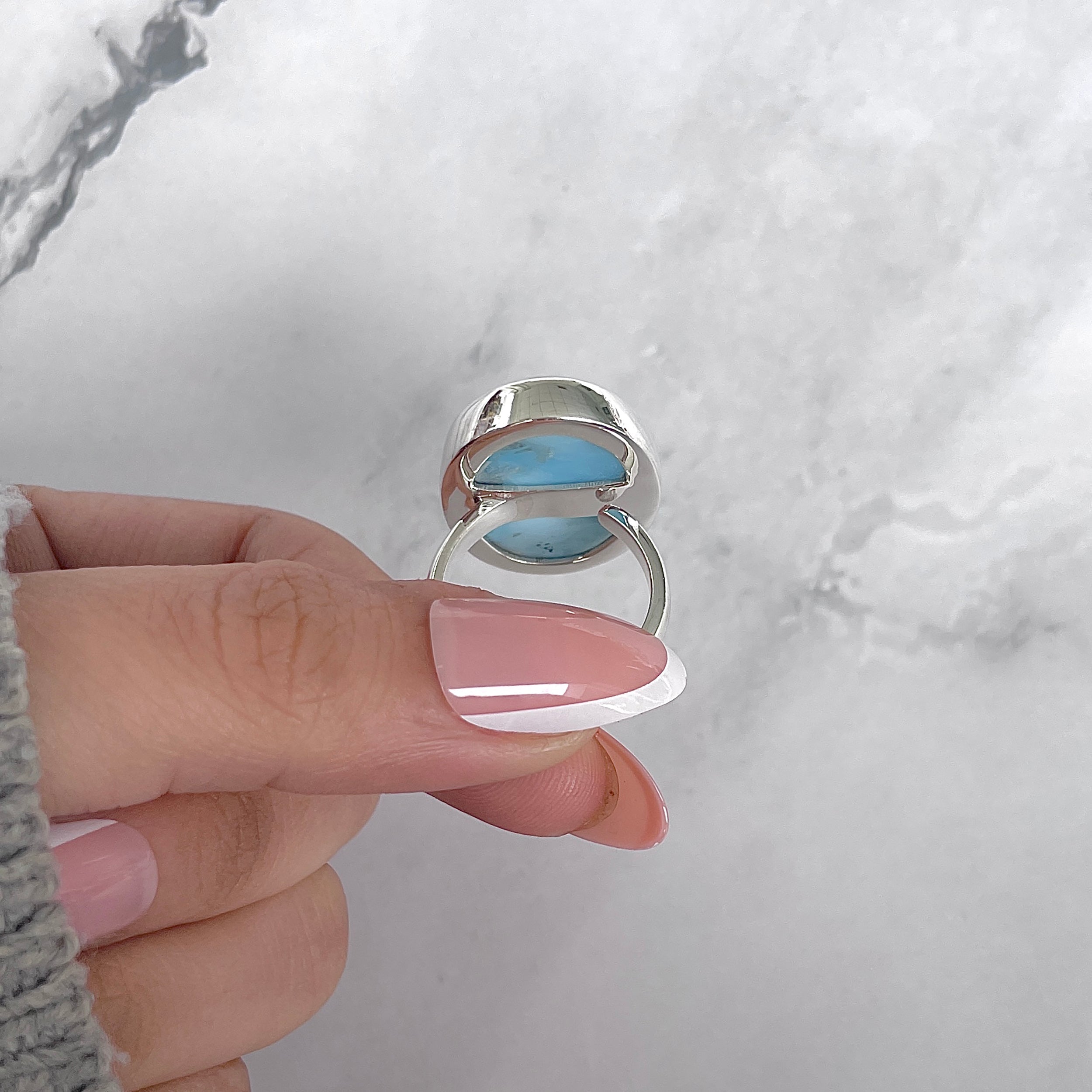 Larimar Adjustable Ring-(LAR-R-1949.)