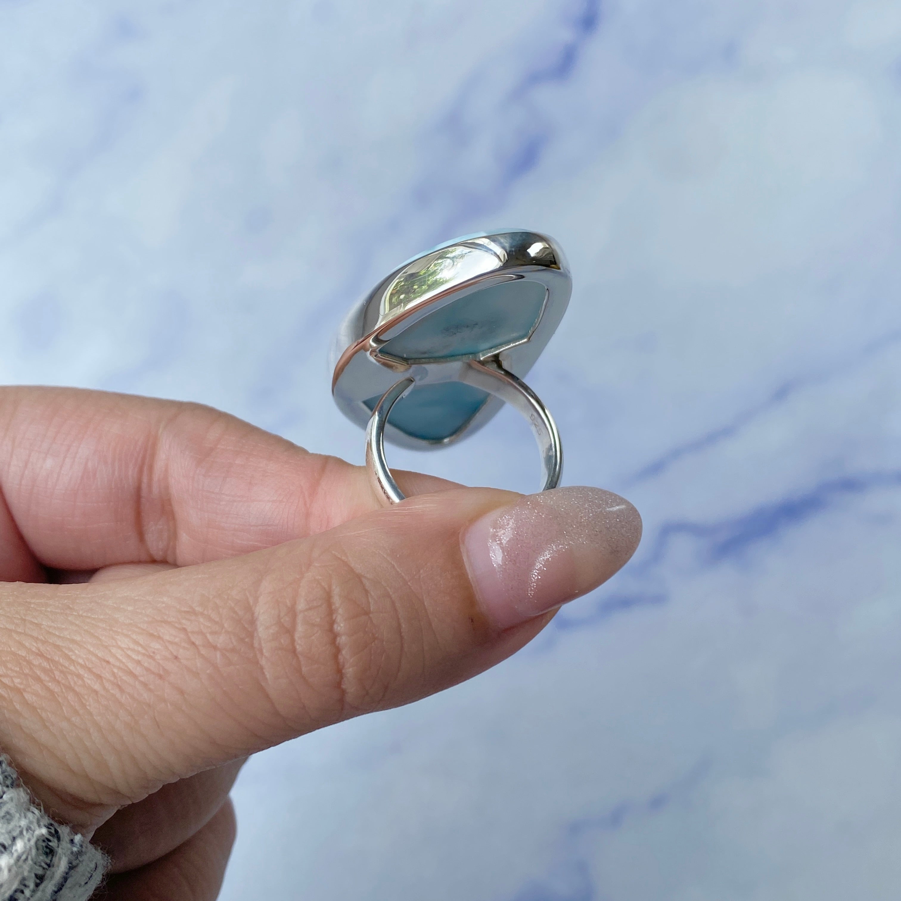 Larimar Adjustable Ring-(LAR-R-195.)