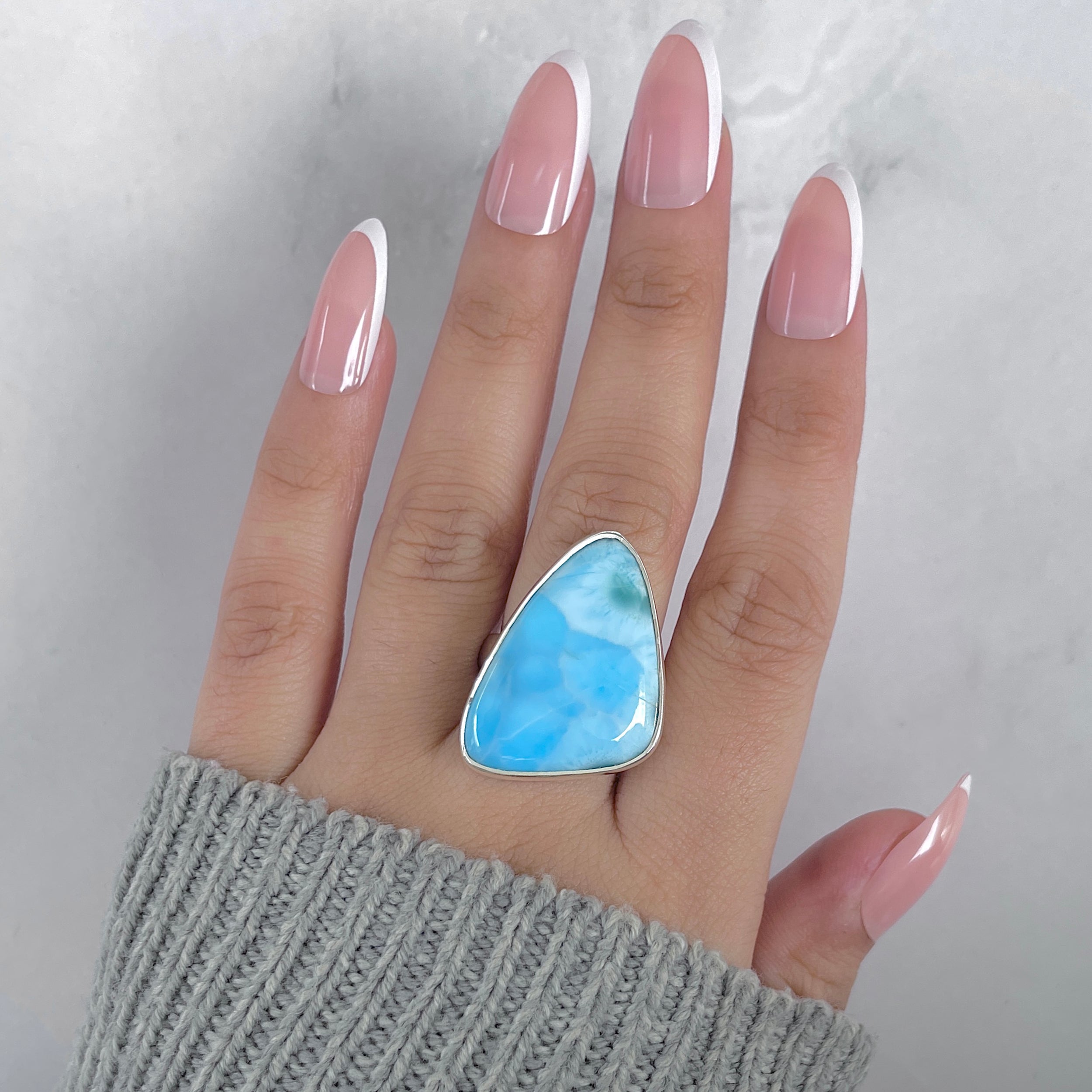Larimar Adjustable Ring-(LAR-R-1950.)