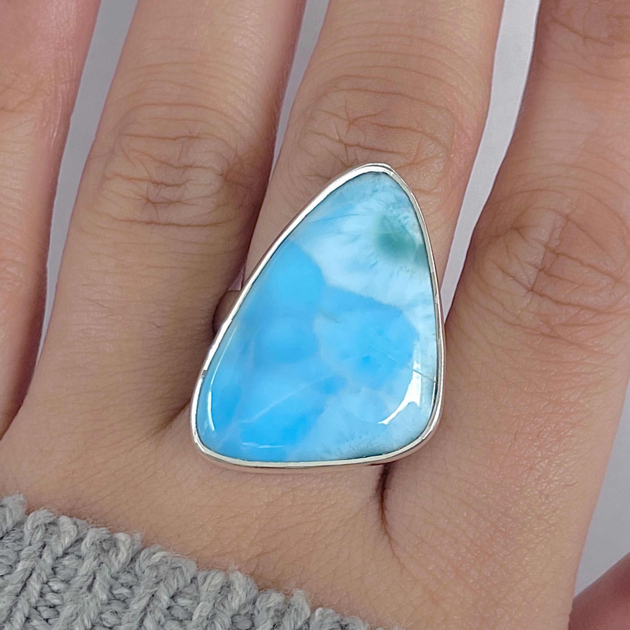 Larimar Adjustable Ring-(LAR-R-1950.)
