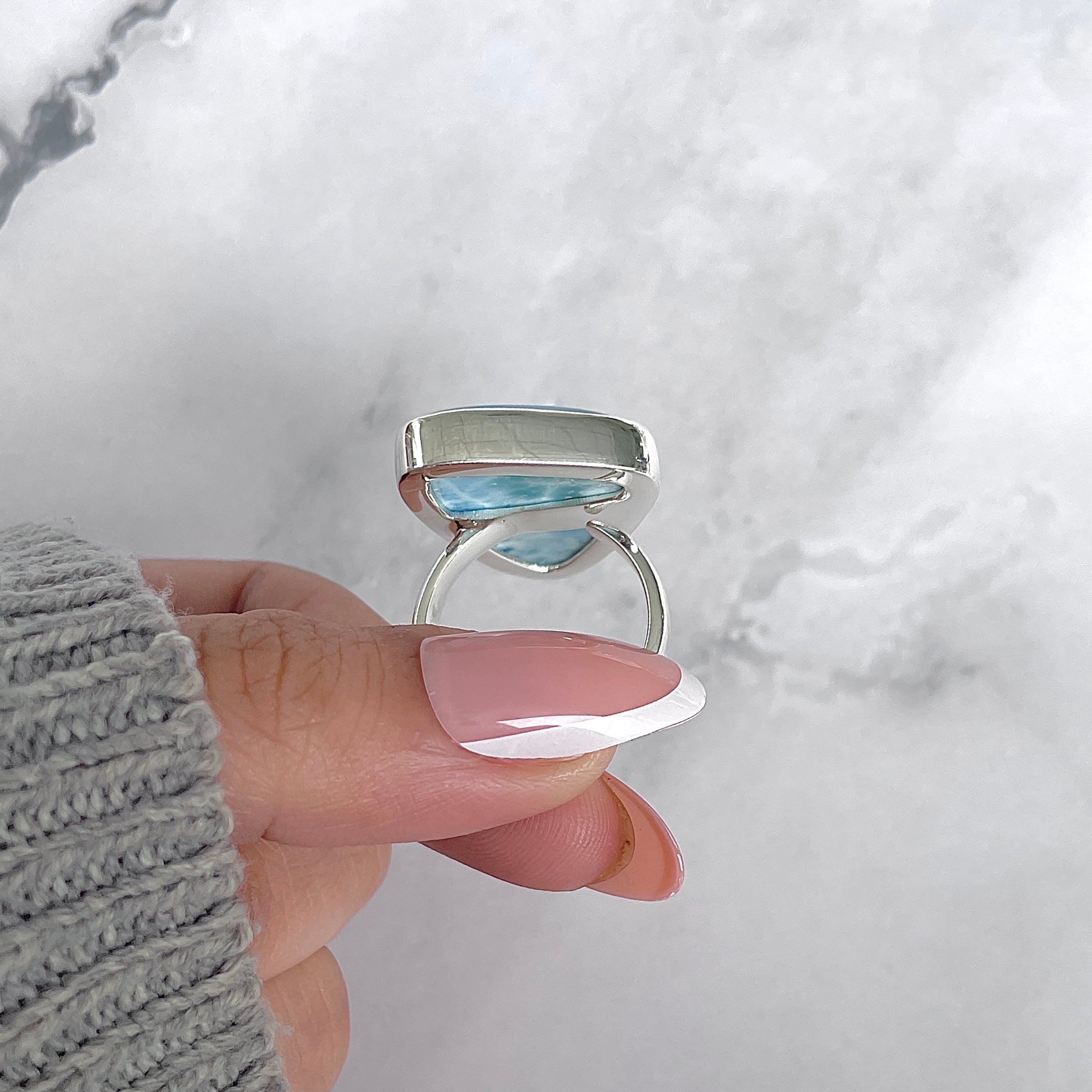 Larimar Adjustable Ring-(LAR-R-1950.)