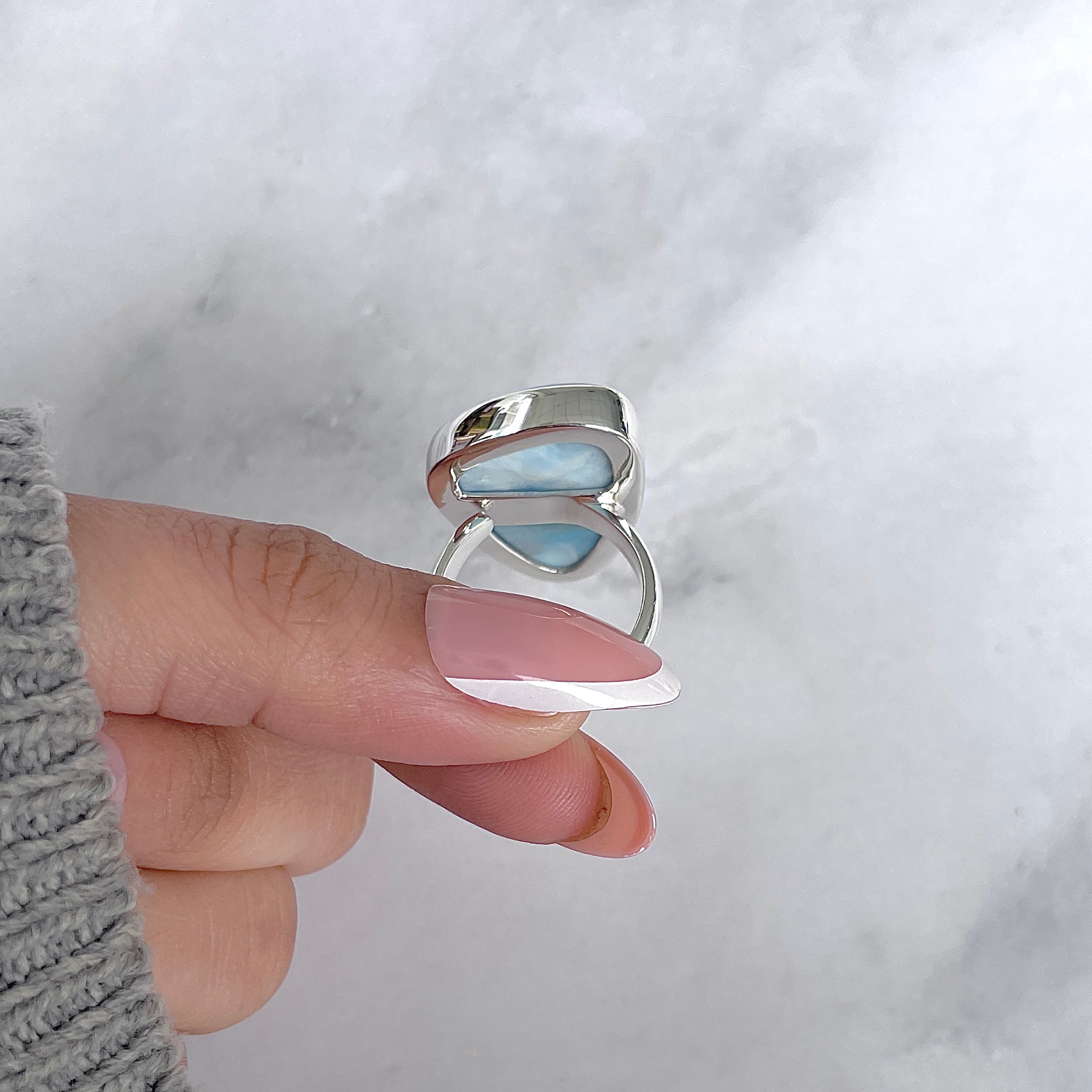 Larimar Adjustable Ring-(LAR-R-1951.)