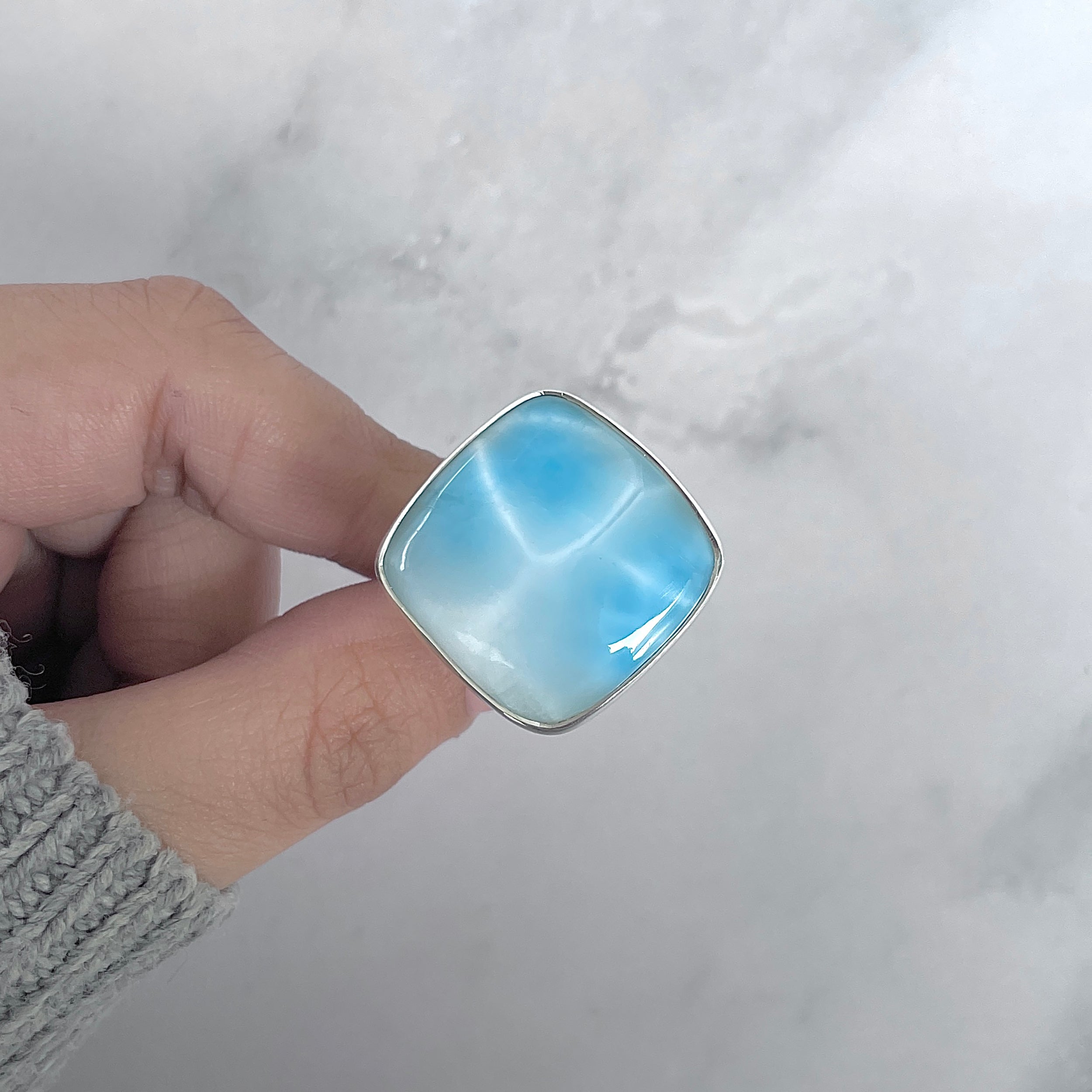 Larimar Adjustable Ring-(LAR-R-1952.)
