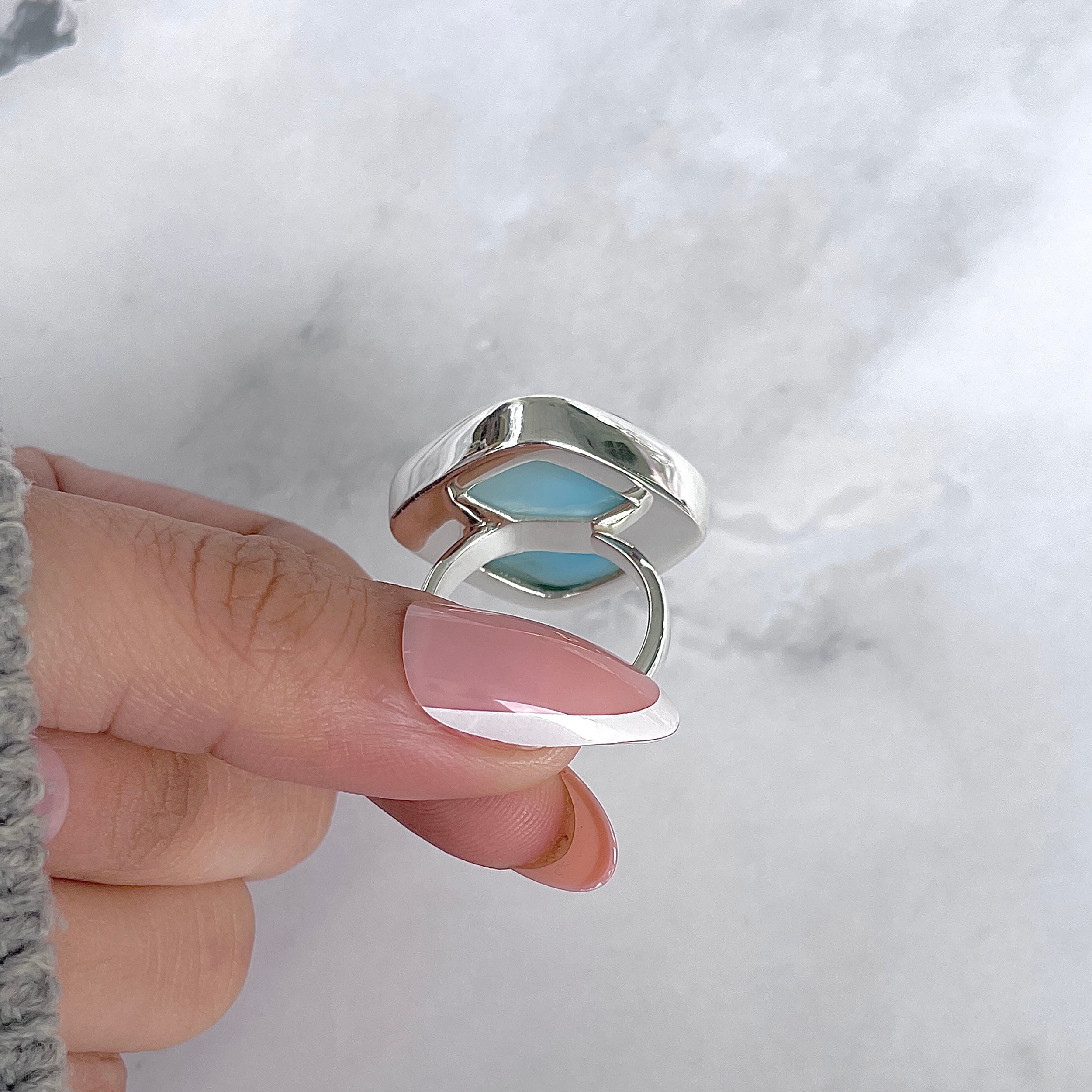 Larimar Adjustable Ring-(LAR-R-1952.)