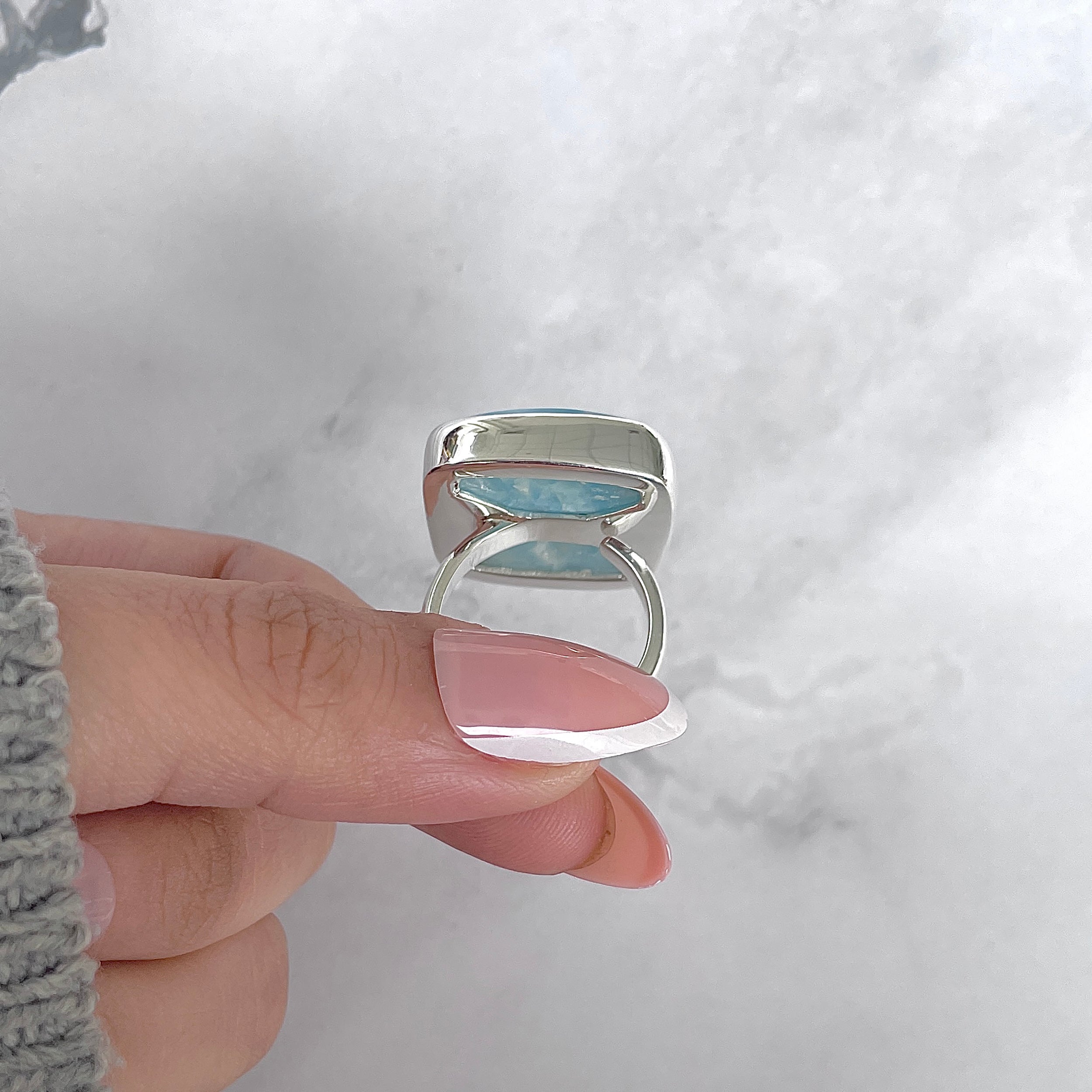 Larimar Adjustable Ring-(LAR-R-1954.)