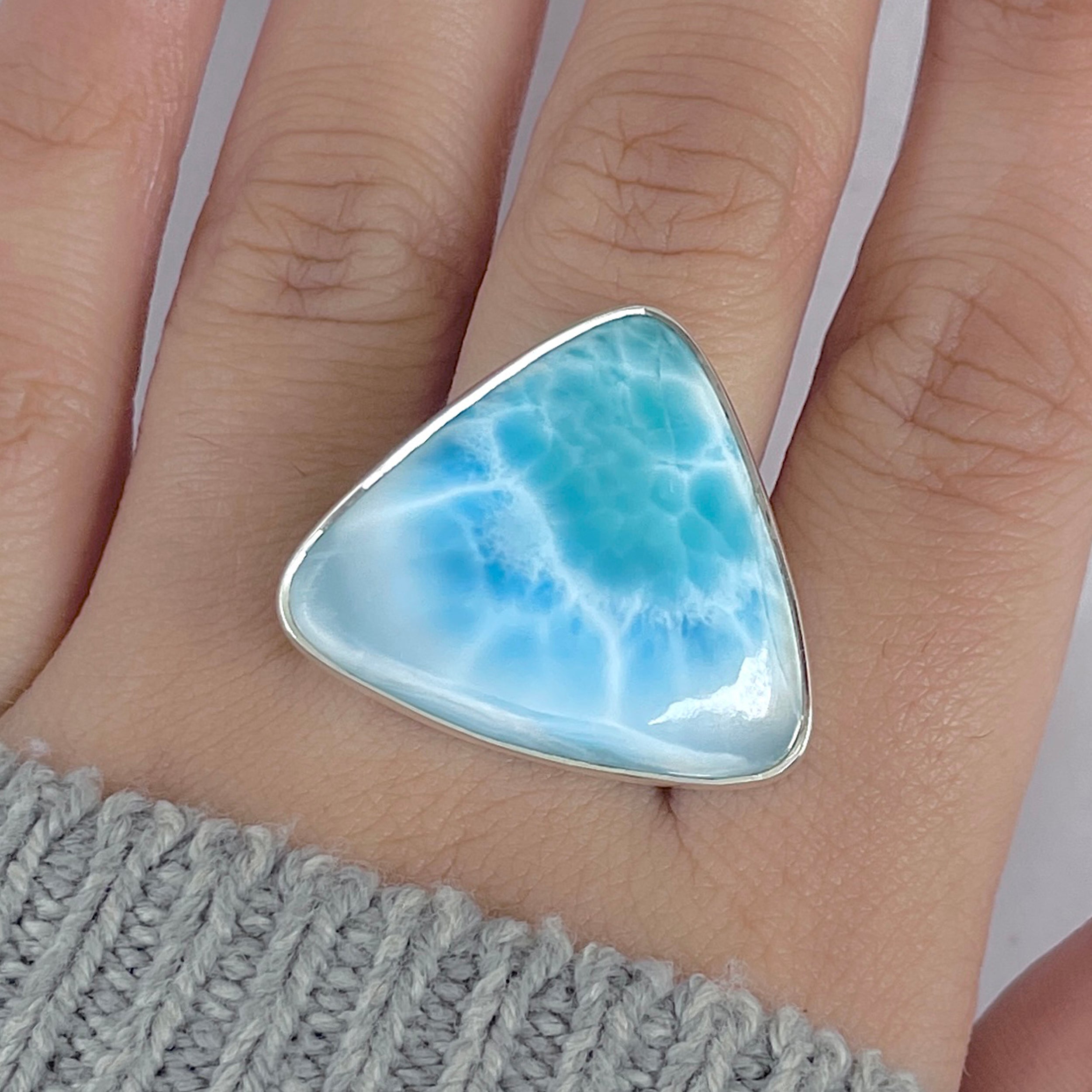 Larimar Adjustable Ring-(LAR-R-1958.)