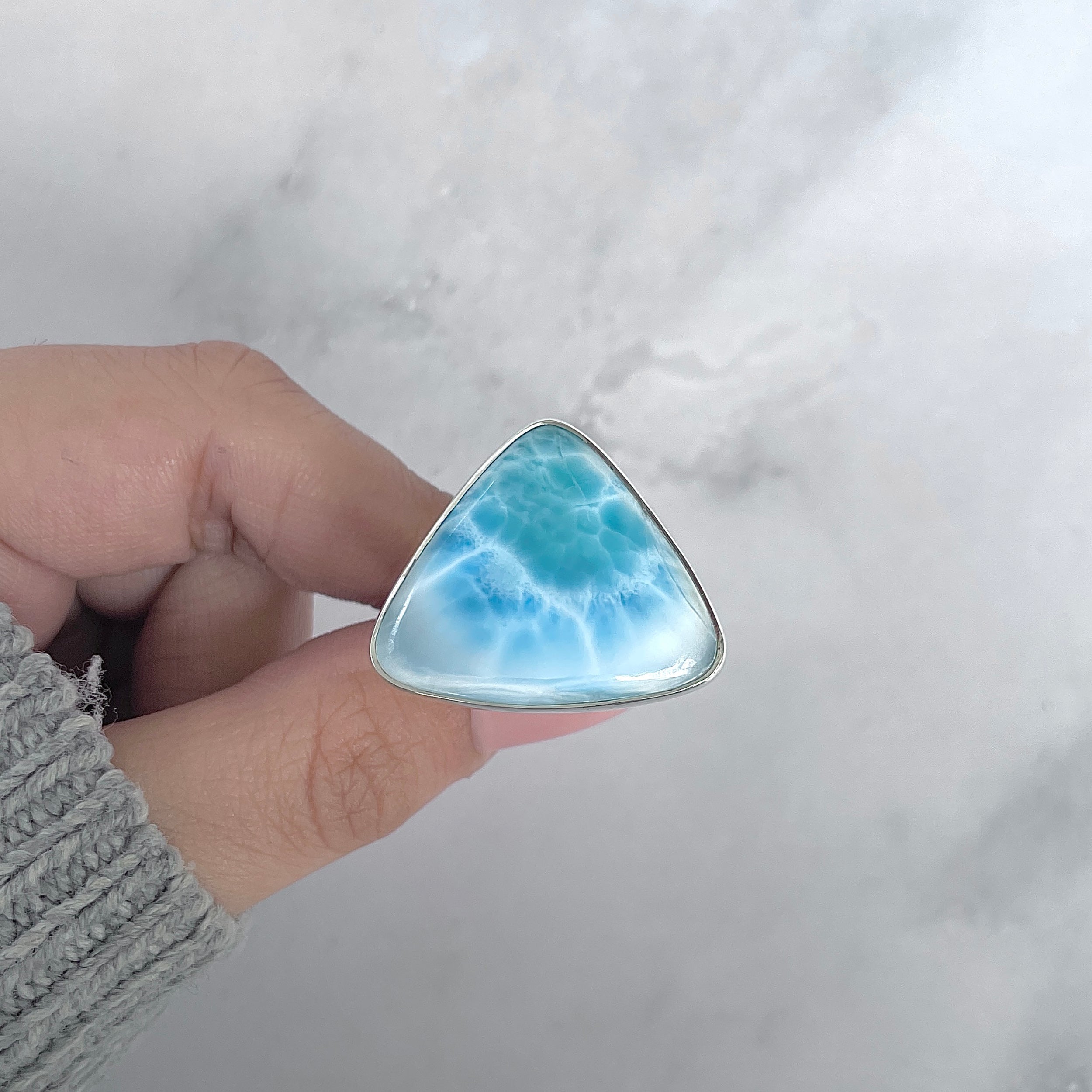Larimar Adjustable Ring-(LAR-R-1958.)