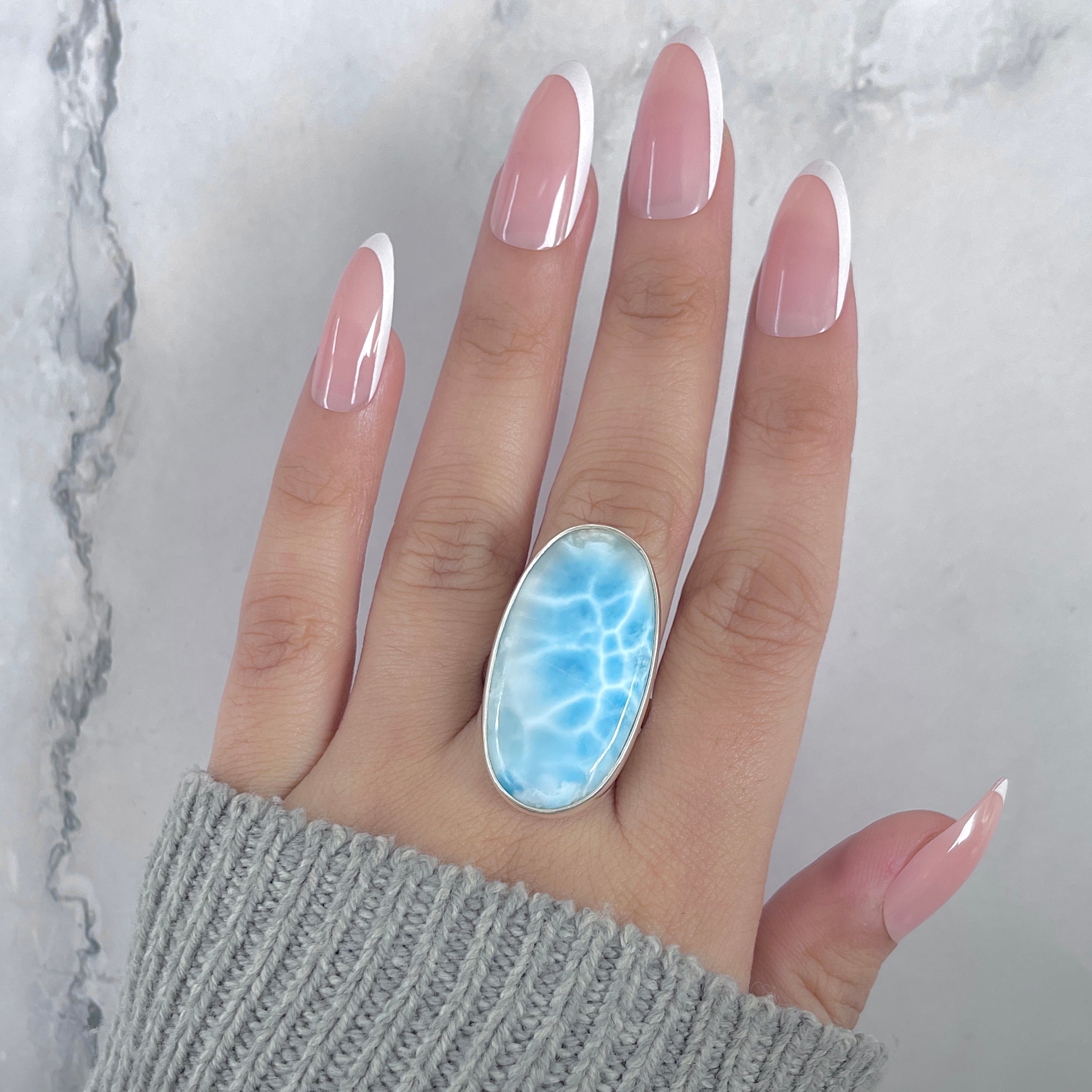 Larimar Adjustable Ring-(LAR-R-1960.)