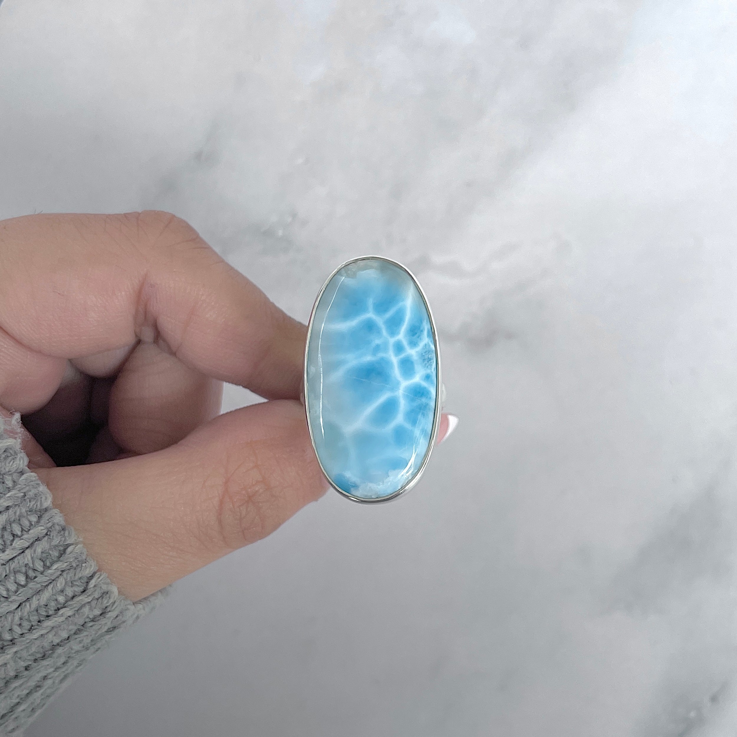 Larimar Adjustable Ring-(LAR-R-1960.)