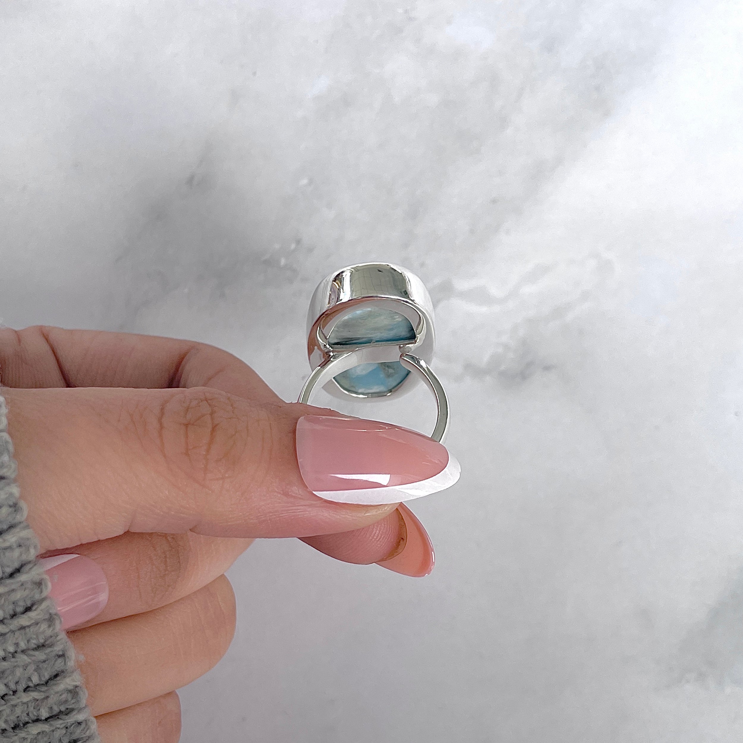 Larimar Adjustable Ring-(LAR-R-1960.)
