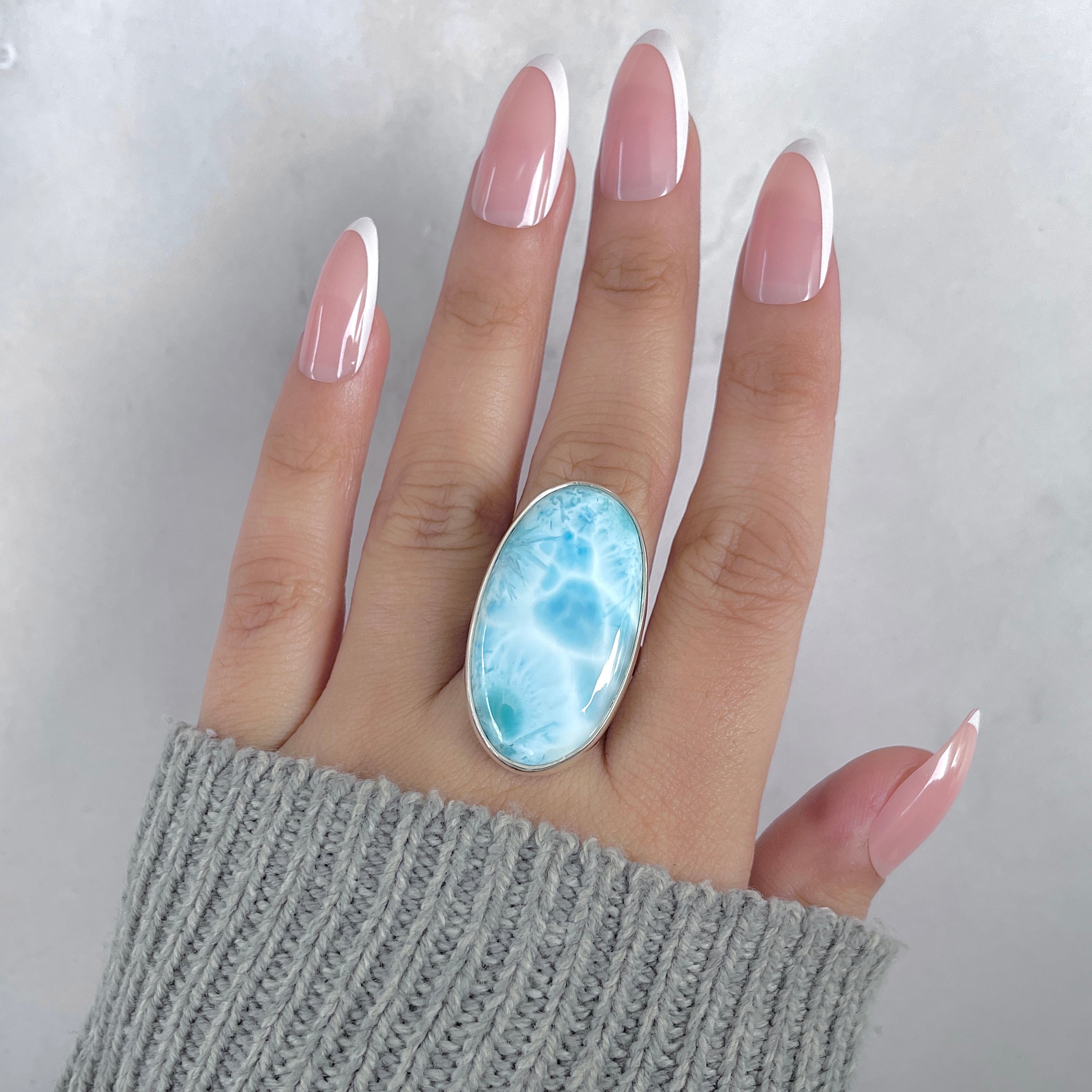 Larimar Adjustable Ring-(LAR-R-1961.)
