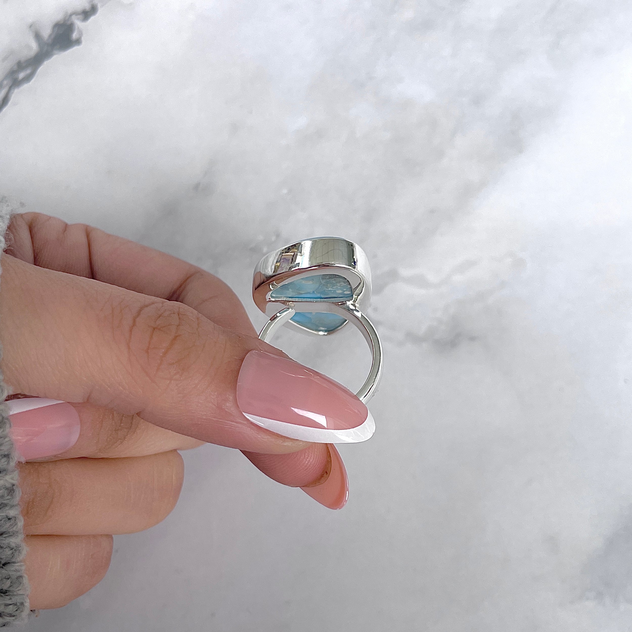 Larimar Adjustable Ring-(LAR-R-1962.)