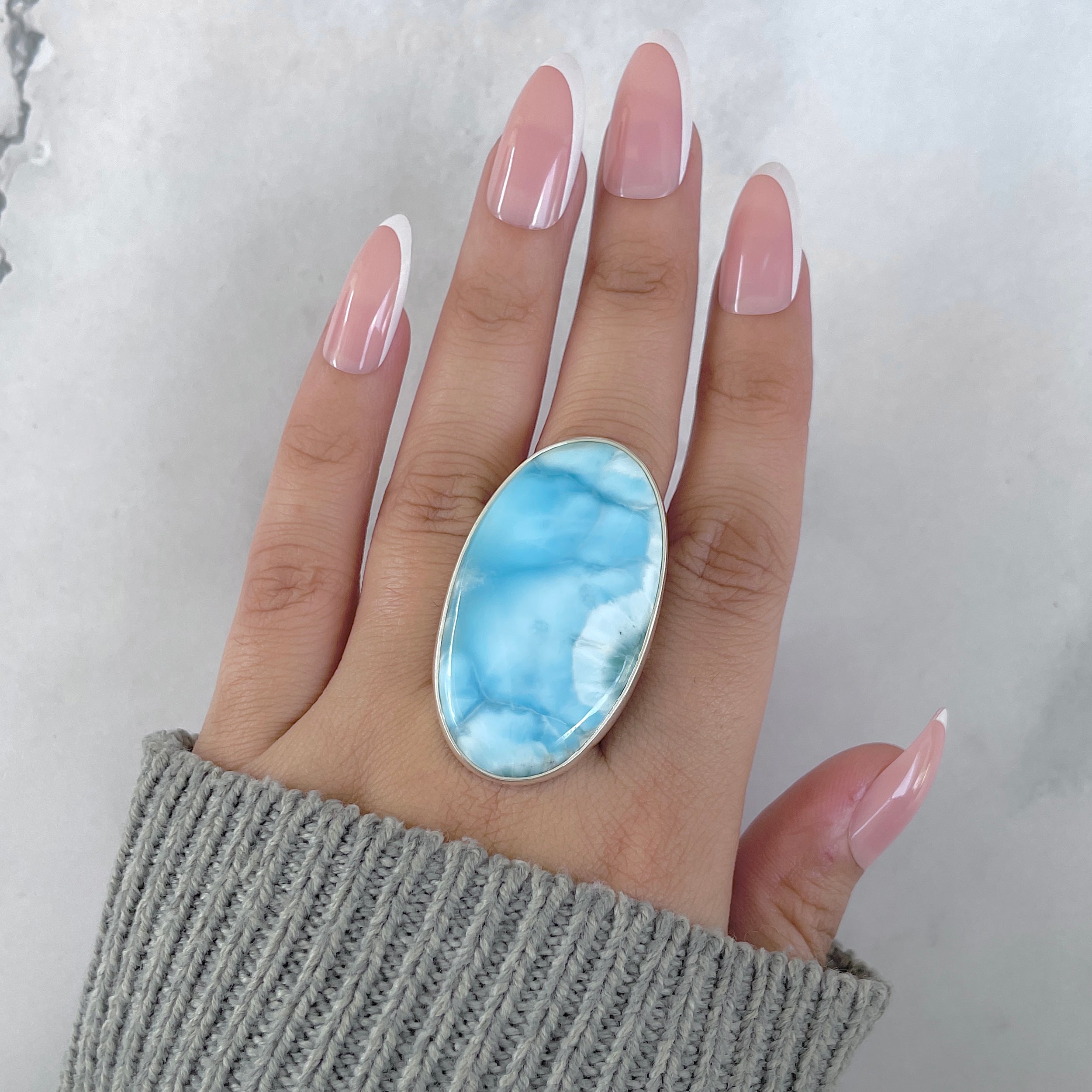 Larimar Adjustable Ring-(LAR-R-1965.)