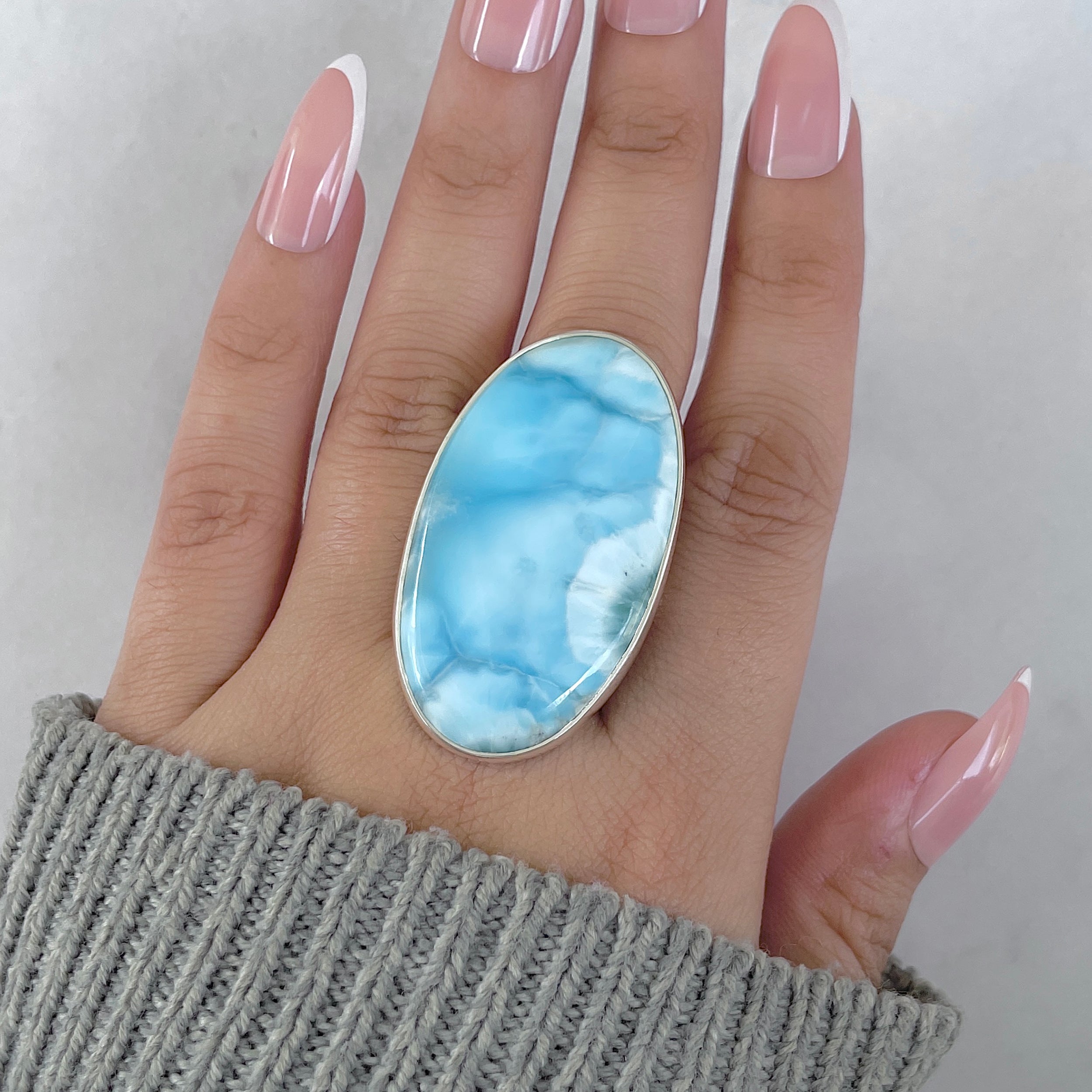 Larimar Adjustable Ring-(LAR-R-1965.)