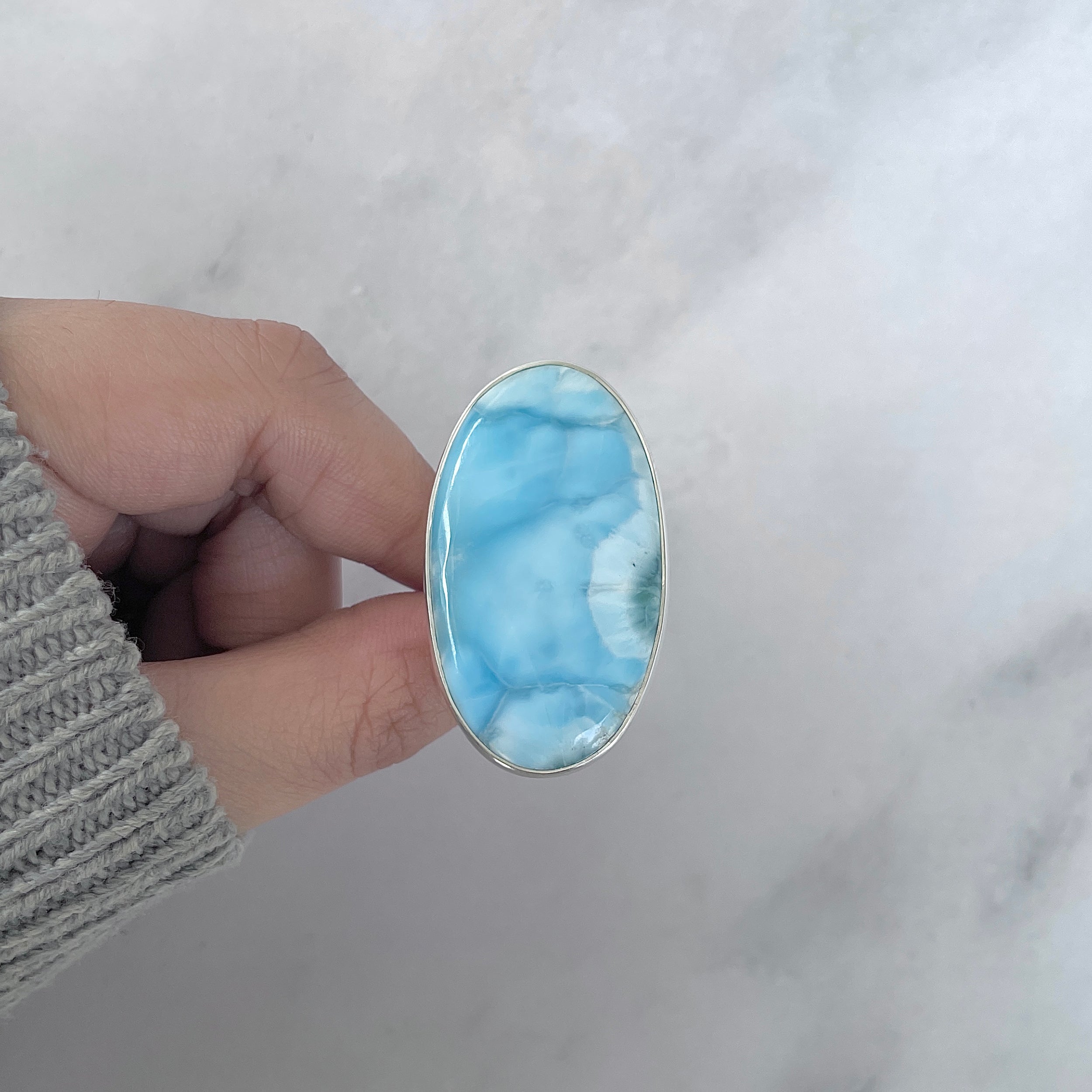 Larimar Adjustable Ring-(LAR-R-1965.)