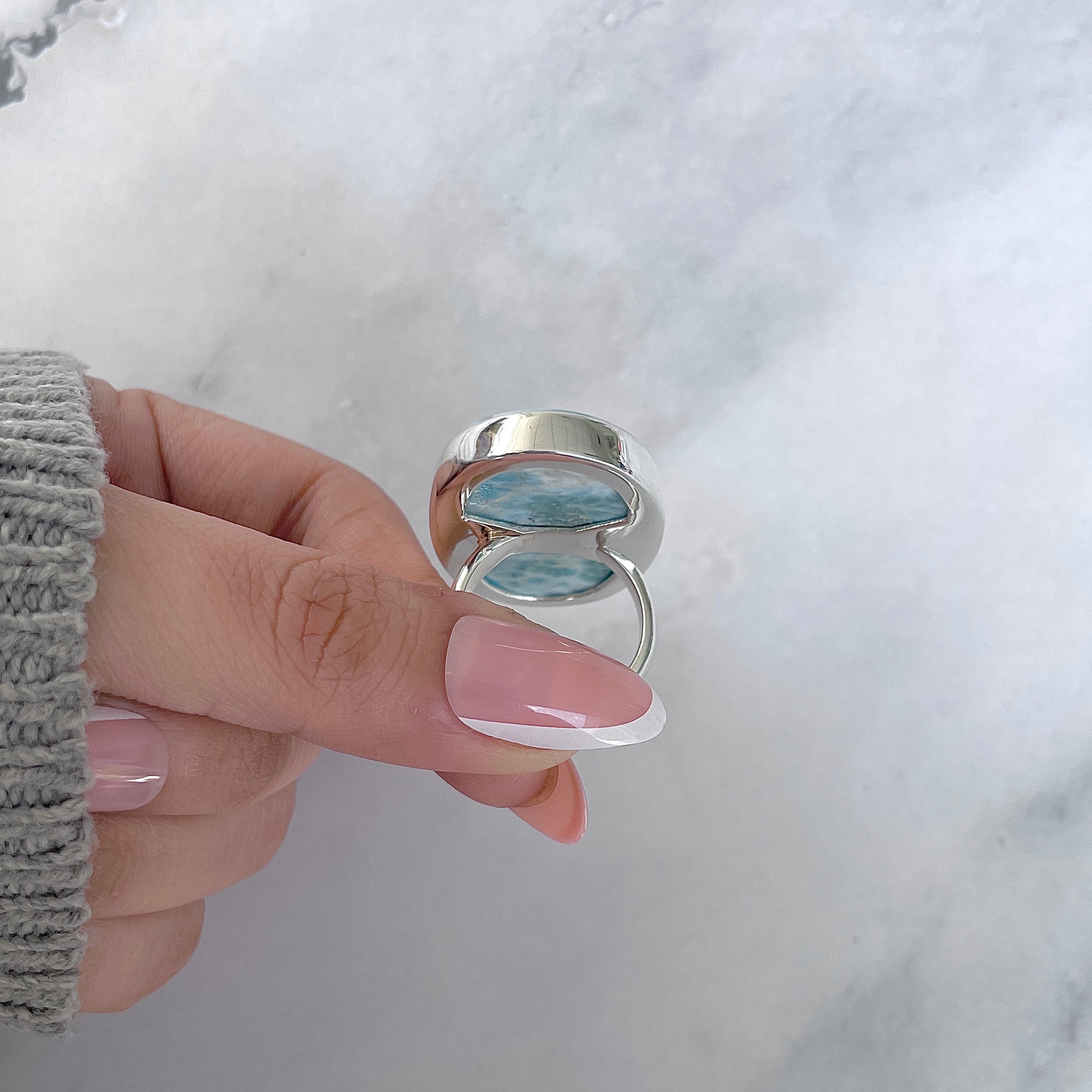 Larimar Adjustable Ring-(LAR-R-1965.)