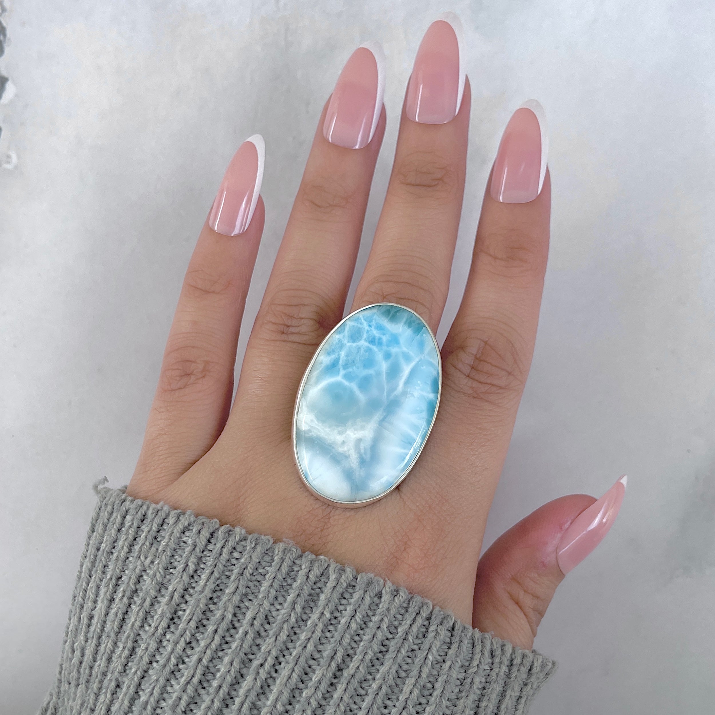 Larimar Adjustable Ring-(LAR-R-1966.)