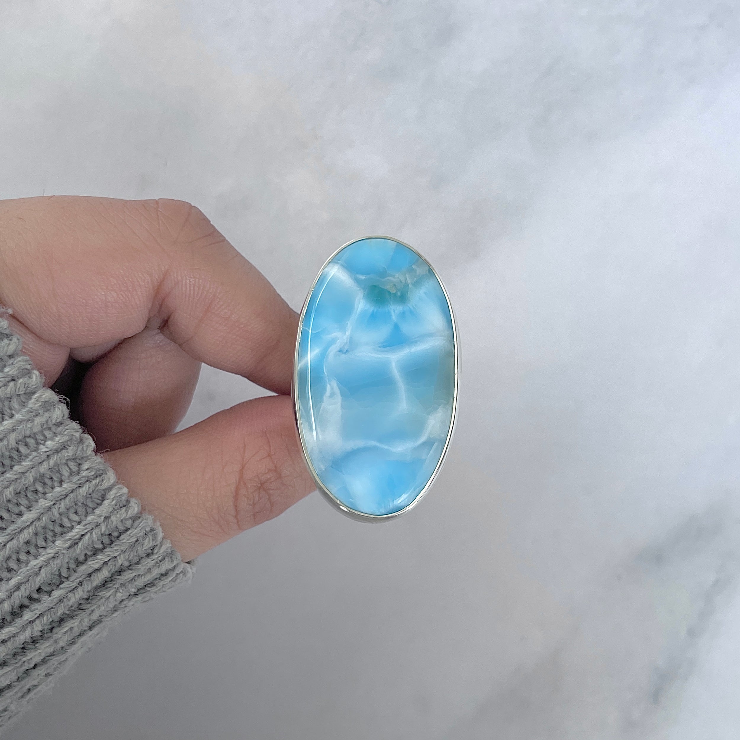 Larimar Adjustable Ring-(LAR-R-1967.)