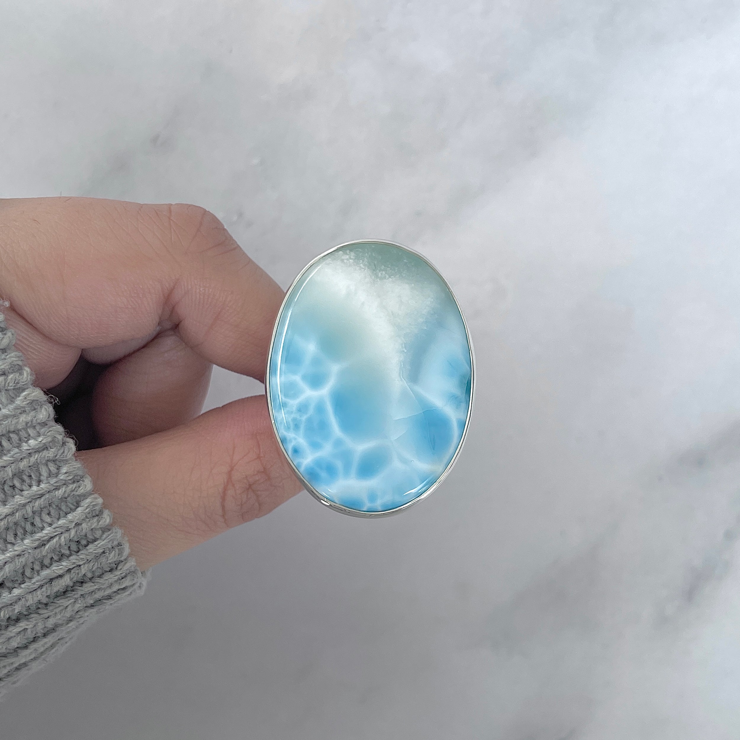 Larimar Adjustable Ring-(LAR-R-1968.)