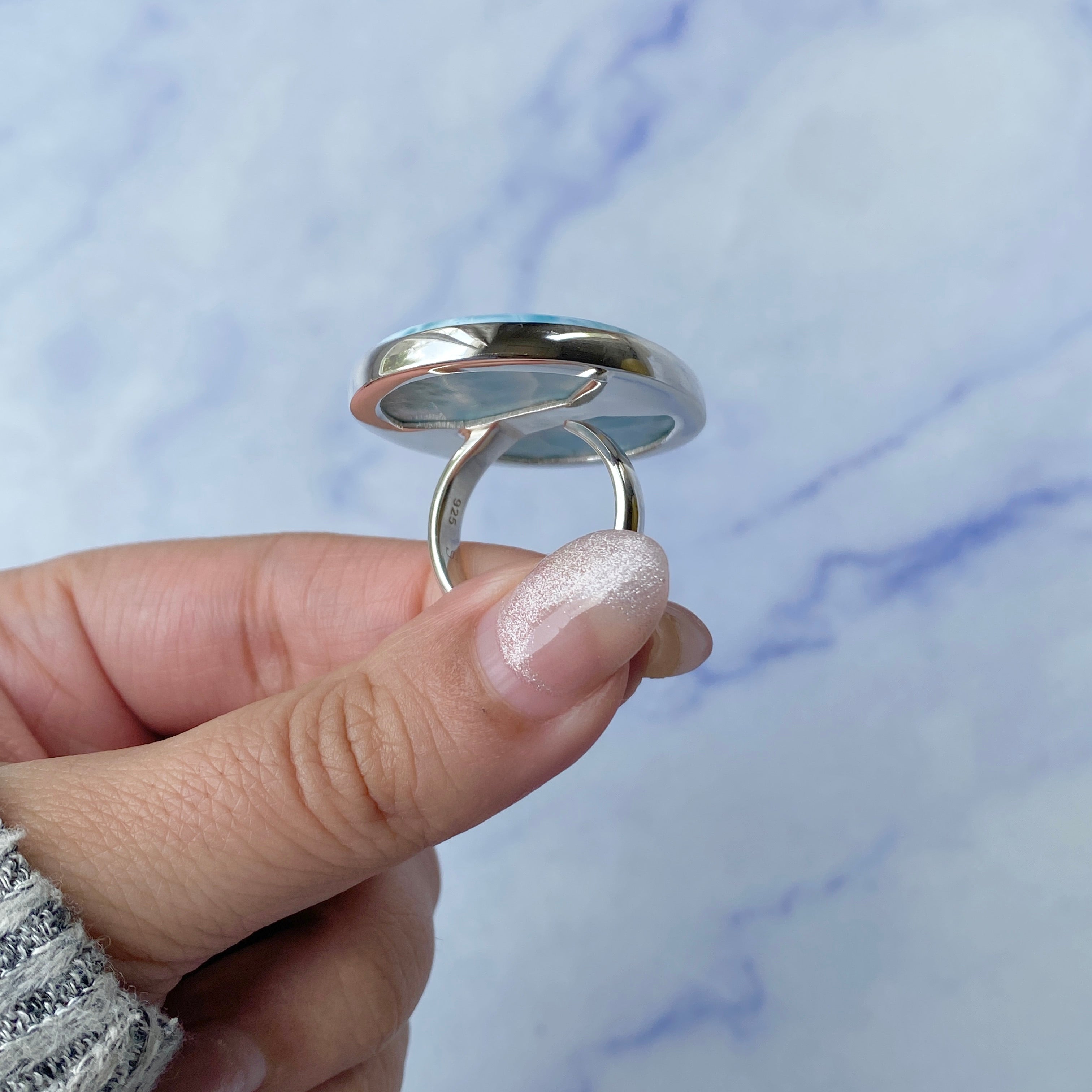 Larimar Adjustable Ring-(LAR-R-197.)