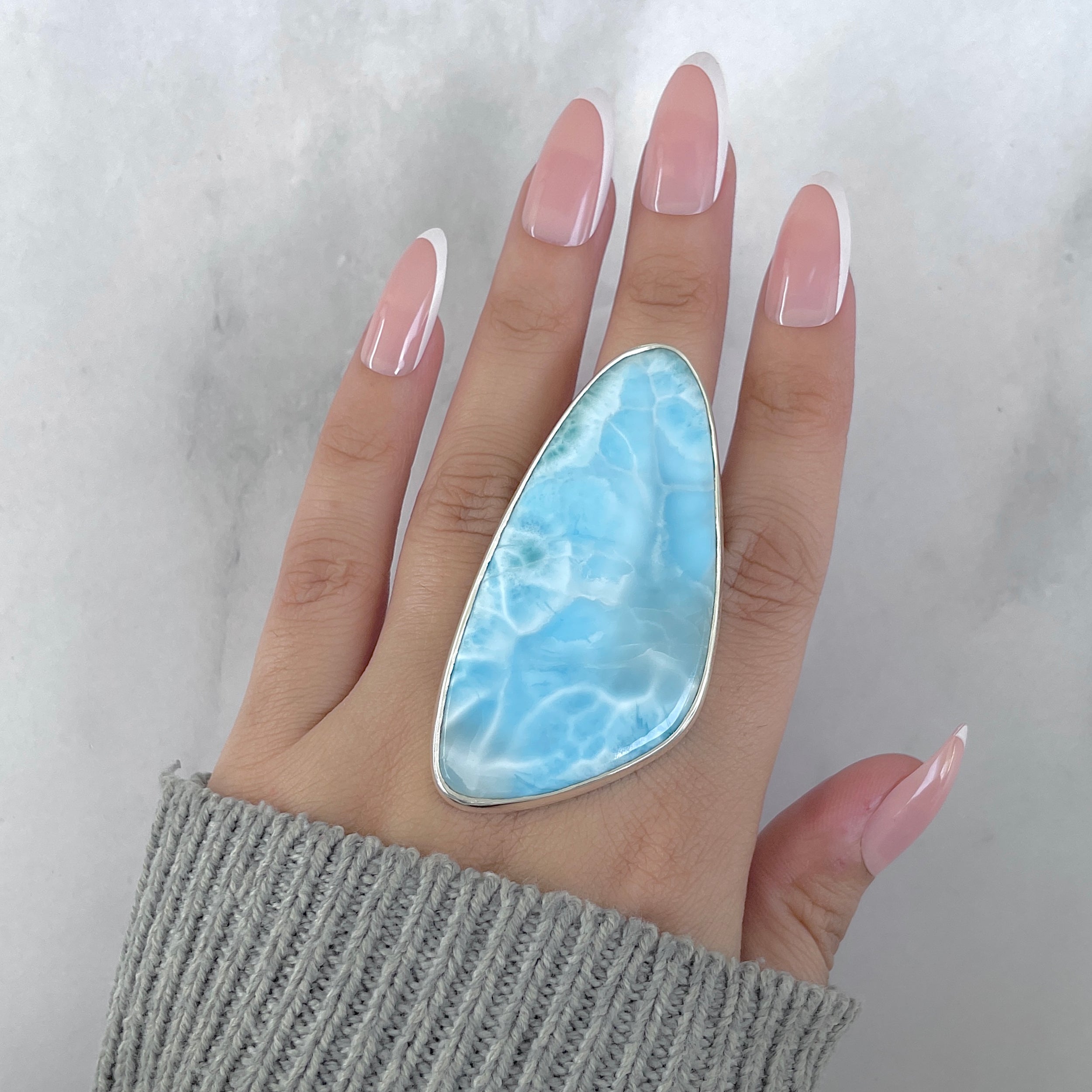 Larimar Adjustable Ring-(LAR-R-1970.)