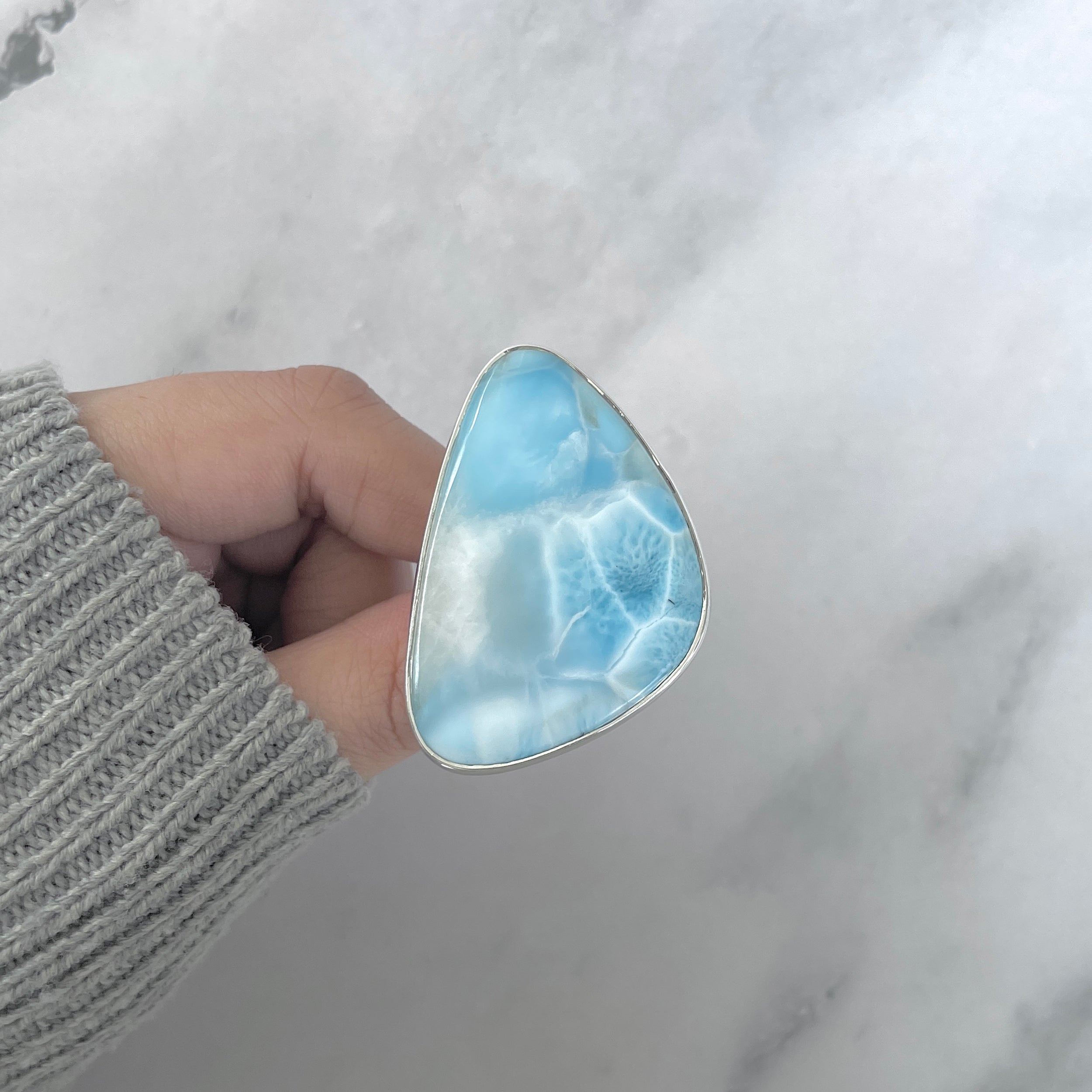 Larimar Adjustable Ring-(LAR-R-1971.)