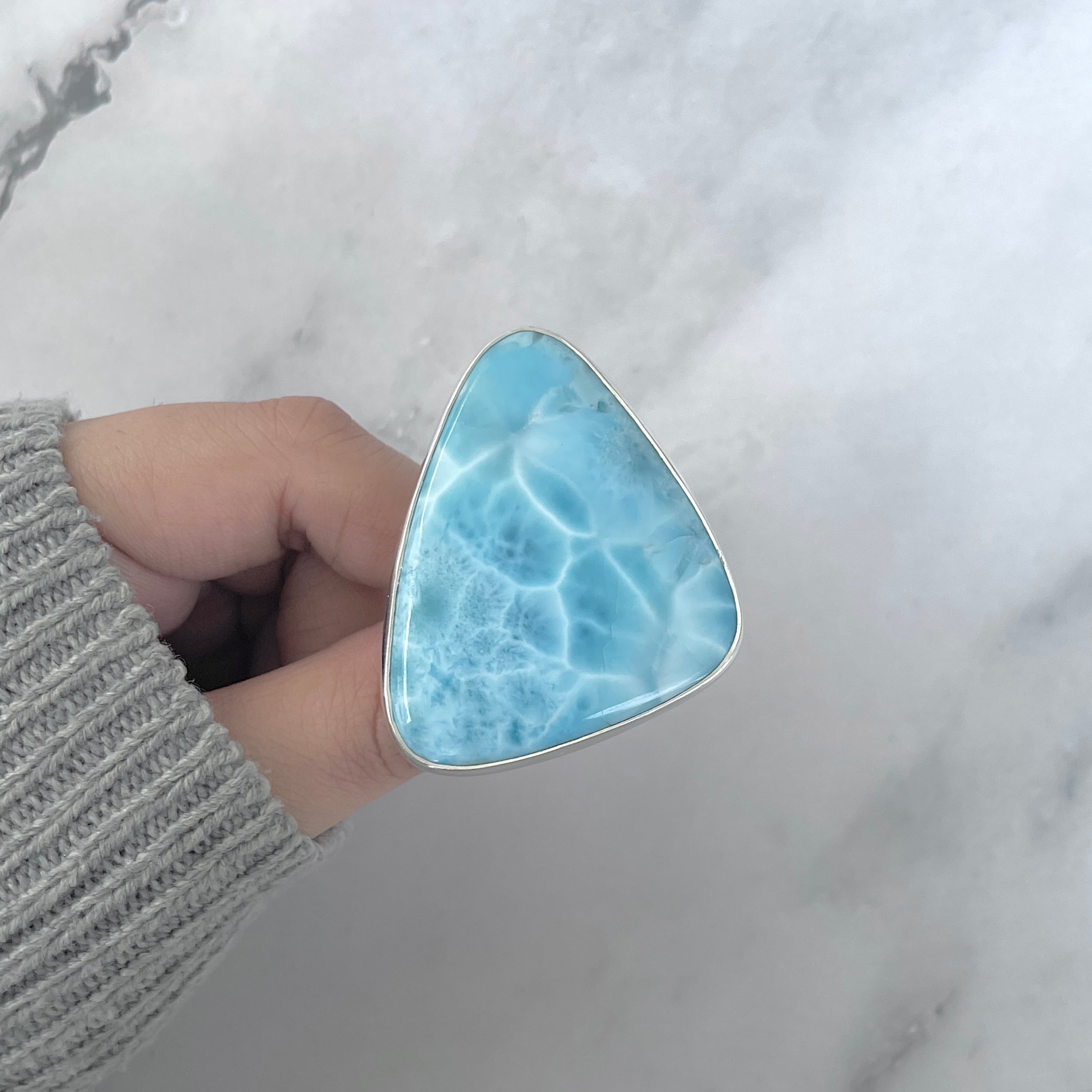 Larimar Adjustable Ring-(LAR-R-1973.)