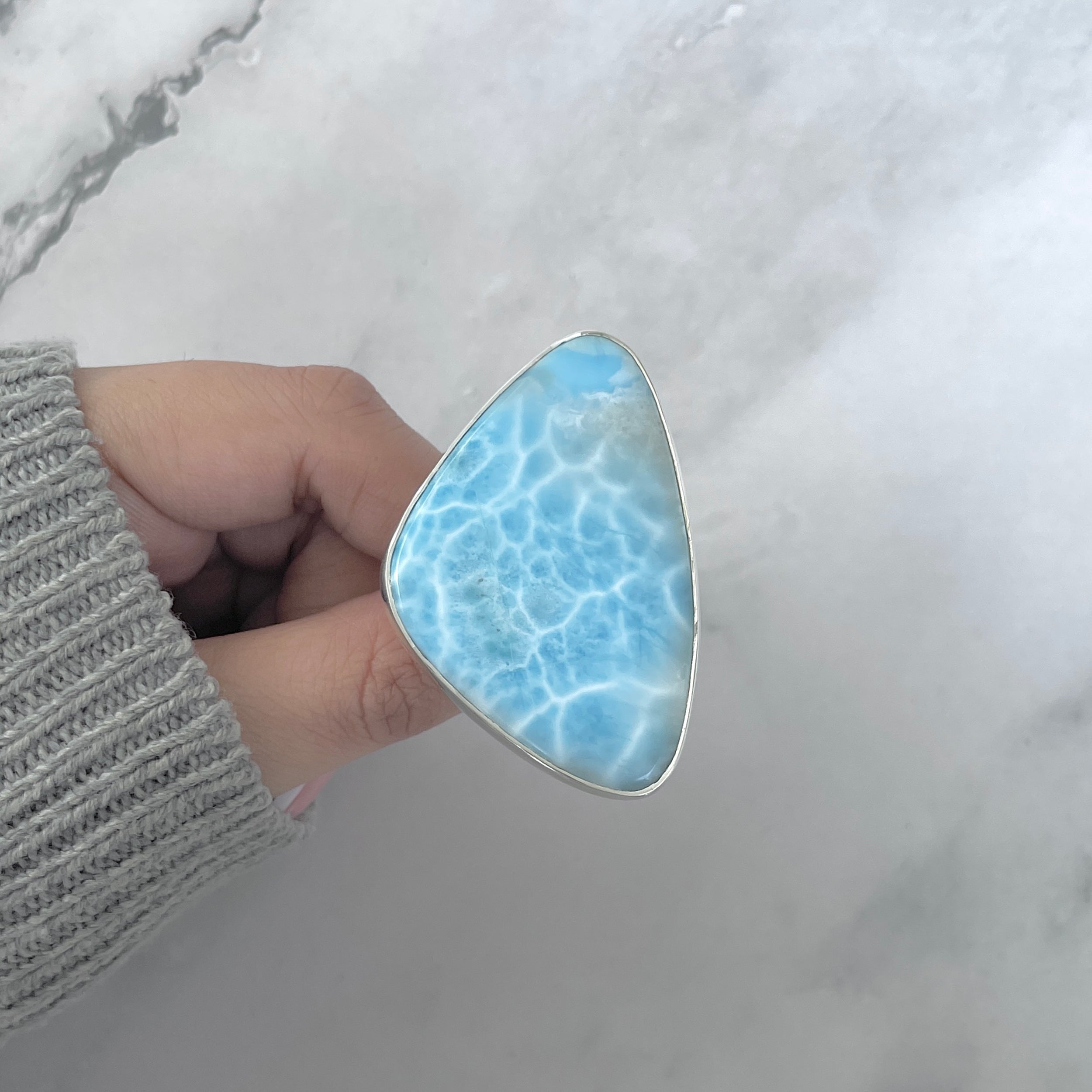 Larimar Adjustable Ring-(LAR-R-1974.)