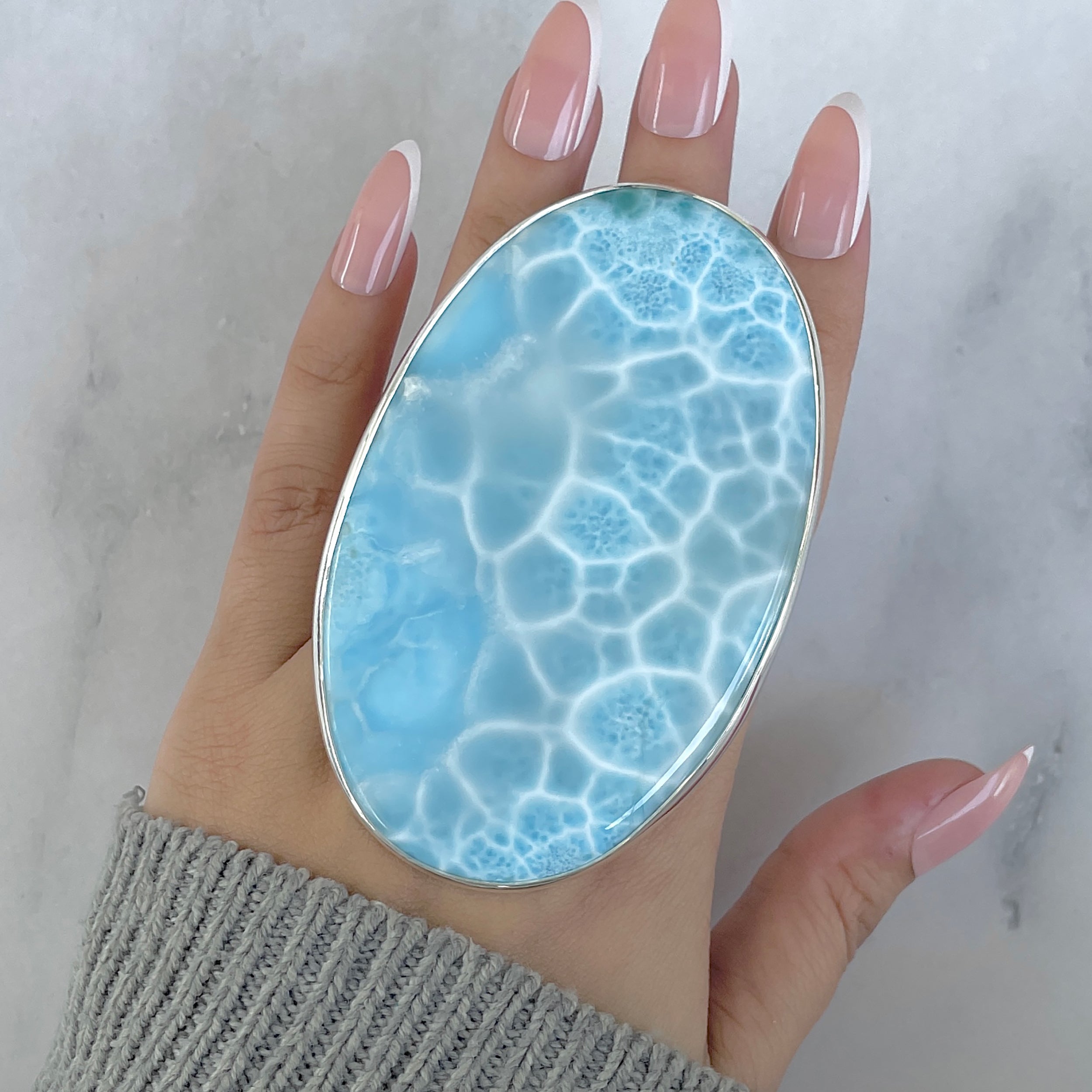 Larimar Adjustable Ring-(LAR-R-1975.)