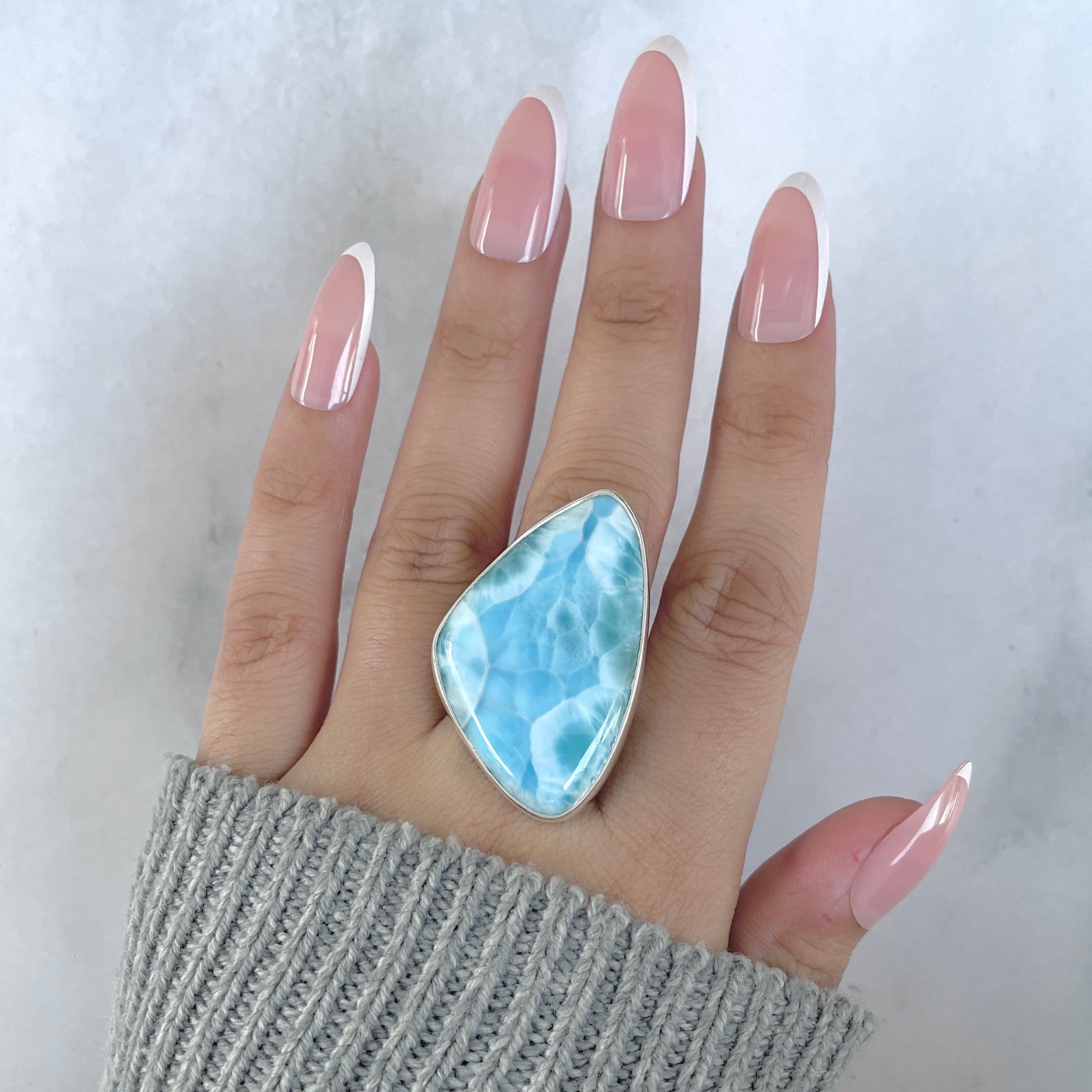 Larimar Adjustable Ring-(LAR-R-1976.)