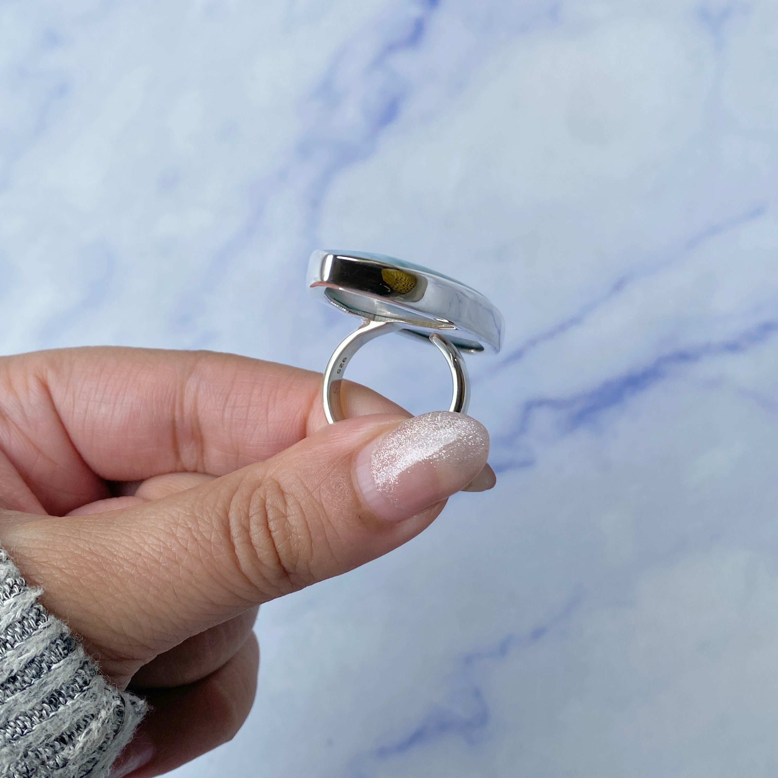 Larimar Adjustable Ring-(LAR-R-198.)