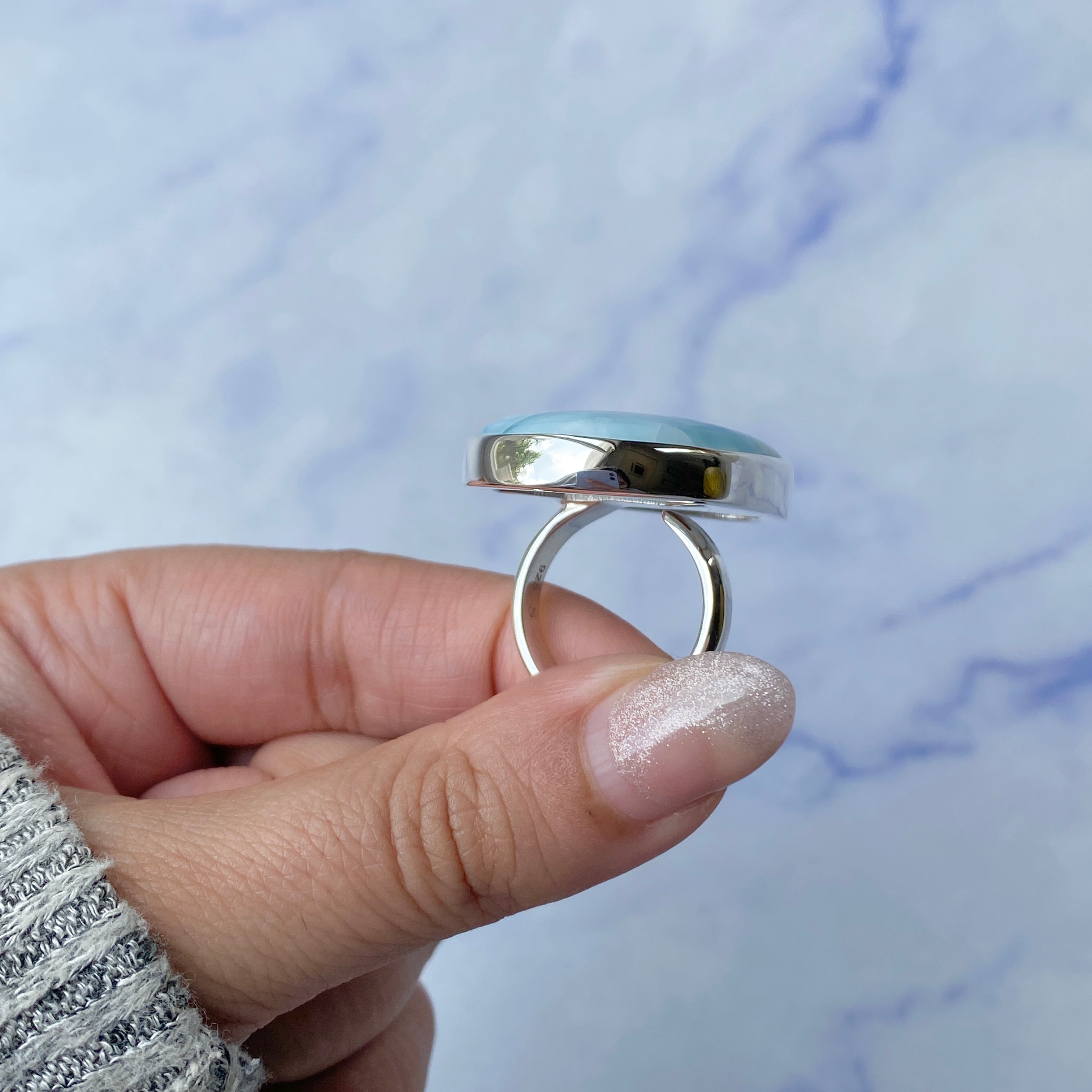 Larimar Adjustable Ring-(LAR-R-200.)